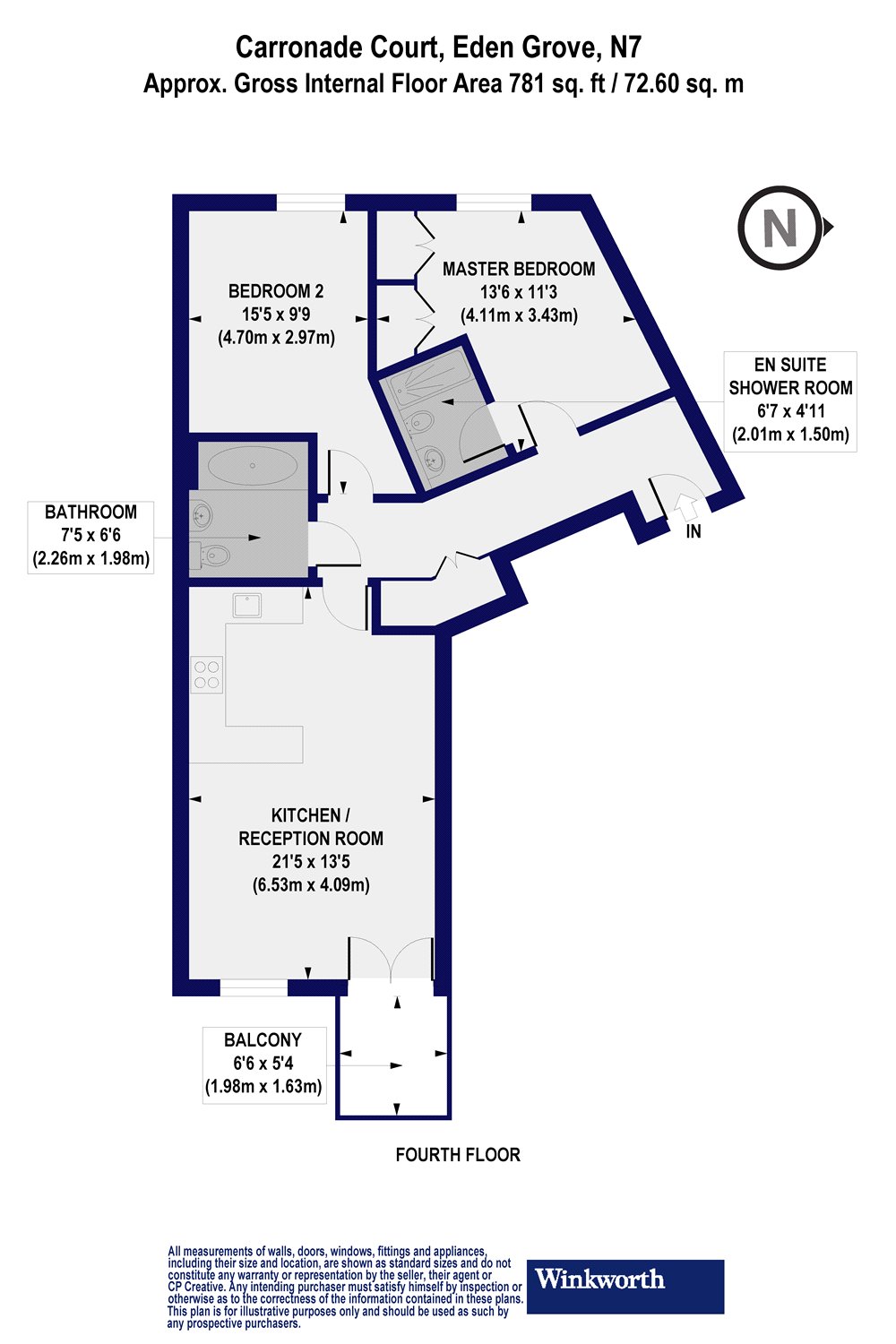 2 Bedrooms Flat to rent in Carronade Court, Eden Grove N7