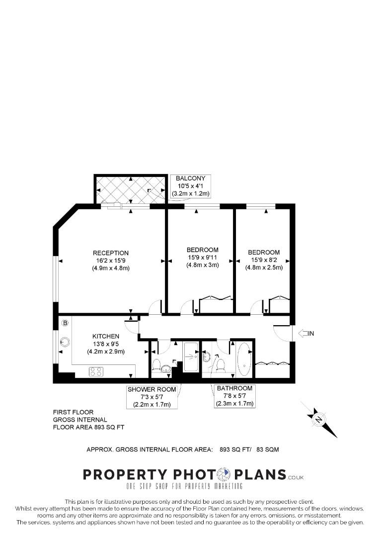Flat 4, 5, Alban House, Sumpter Close, London floorplan
