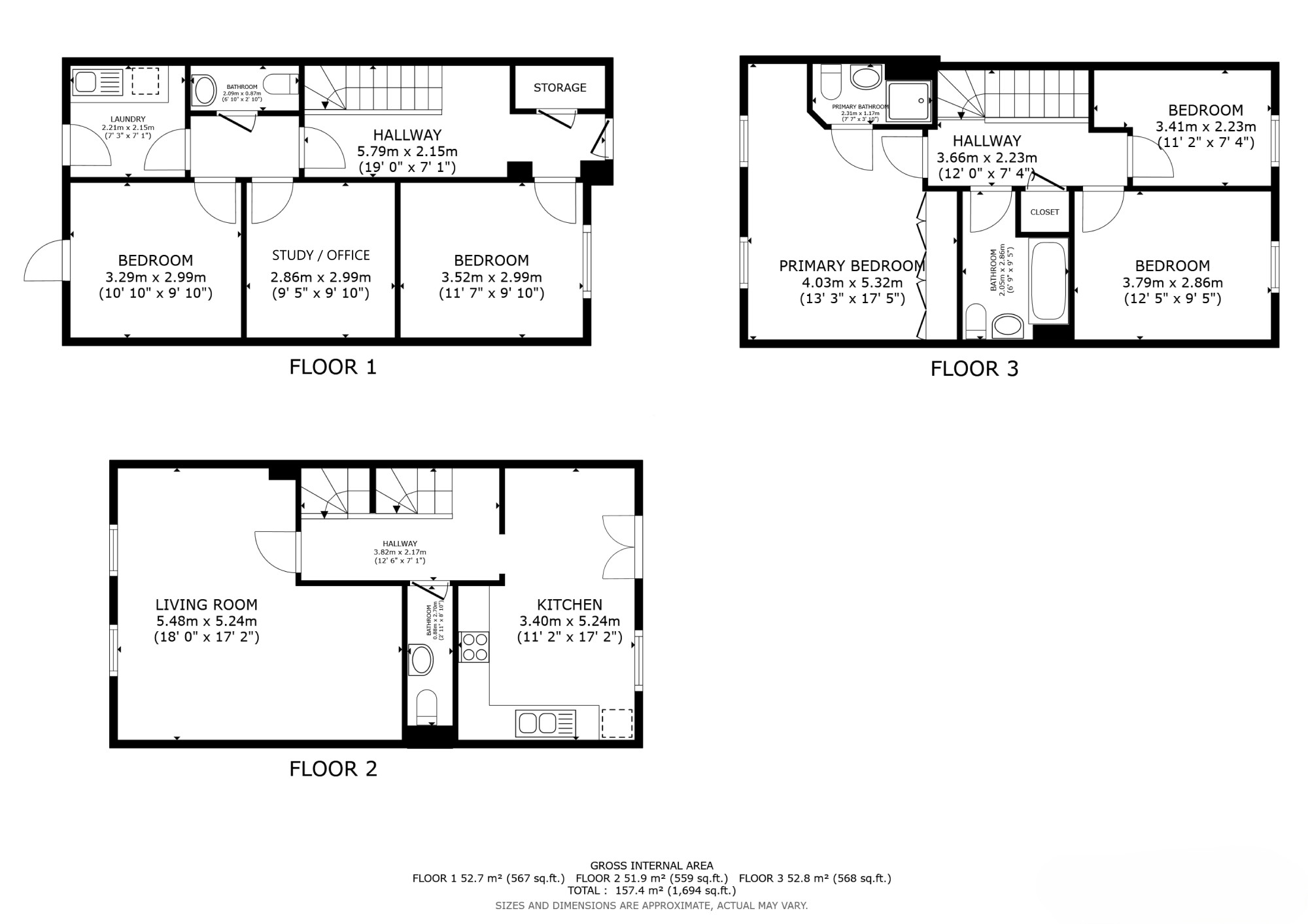 57, Laurens Van Der Post Way, Ashford floorplan
