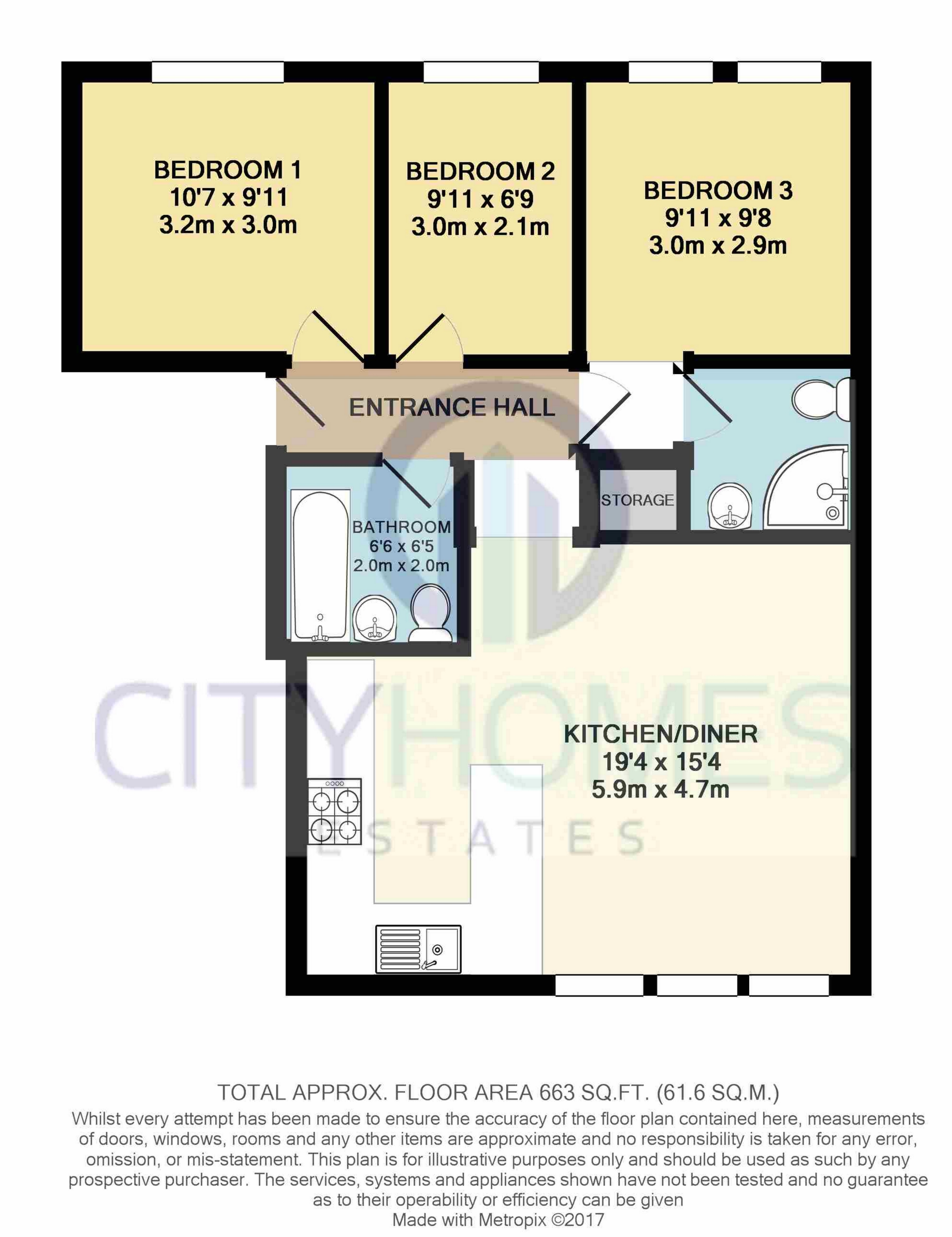 3 Bedrooms Flat to rent in Brewster Road, London E10