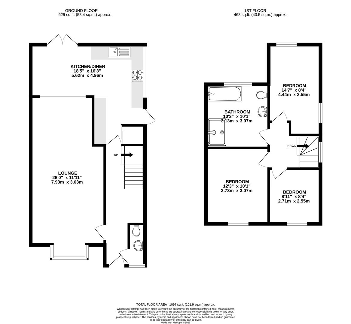 34, Maxwell Road, West Drayton floorplan