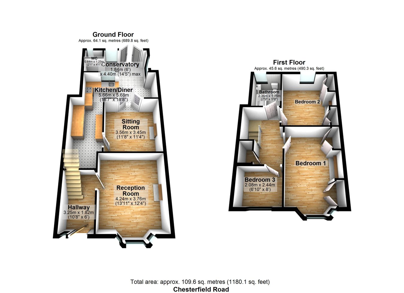84, Chesterfield Road, London floorplan