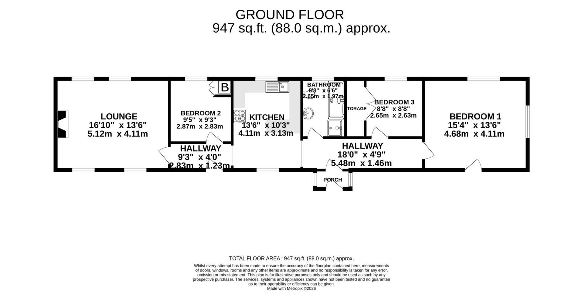 Armstrong Cottage,, Ramsey floorplan