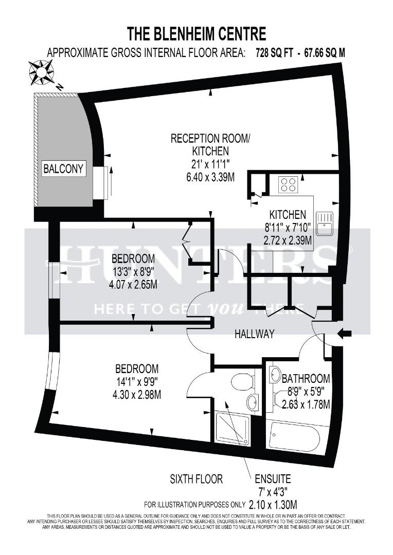 The Blenheim Centre, Flat 627, Prince Regent Road, Hounslow floorplan