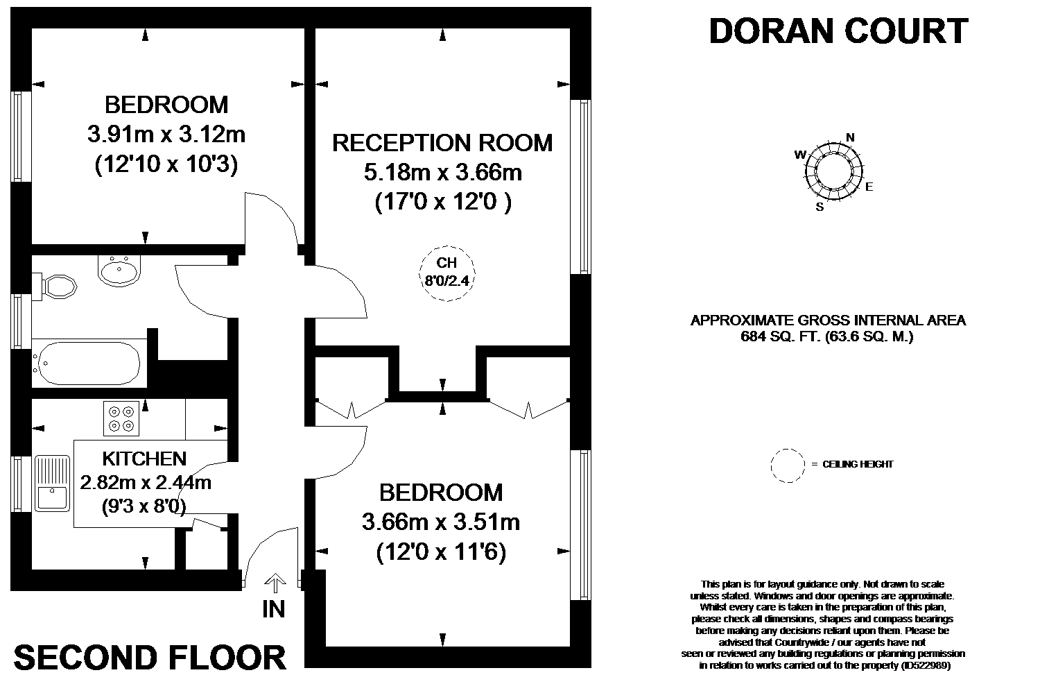 2 Bedrooms Flat for sale in Doran Court, Castlebar Park, Ealing W5