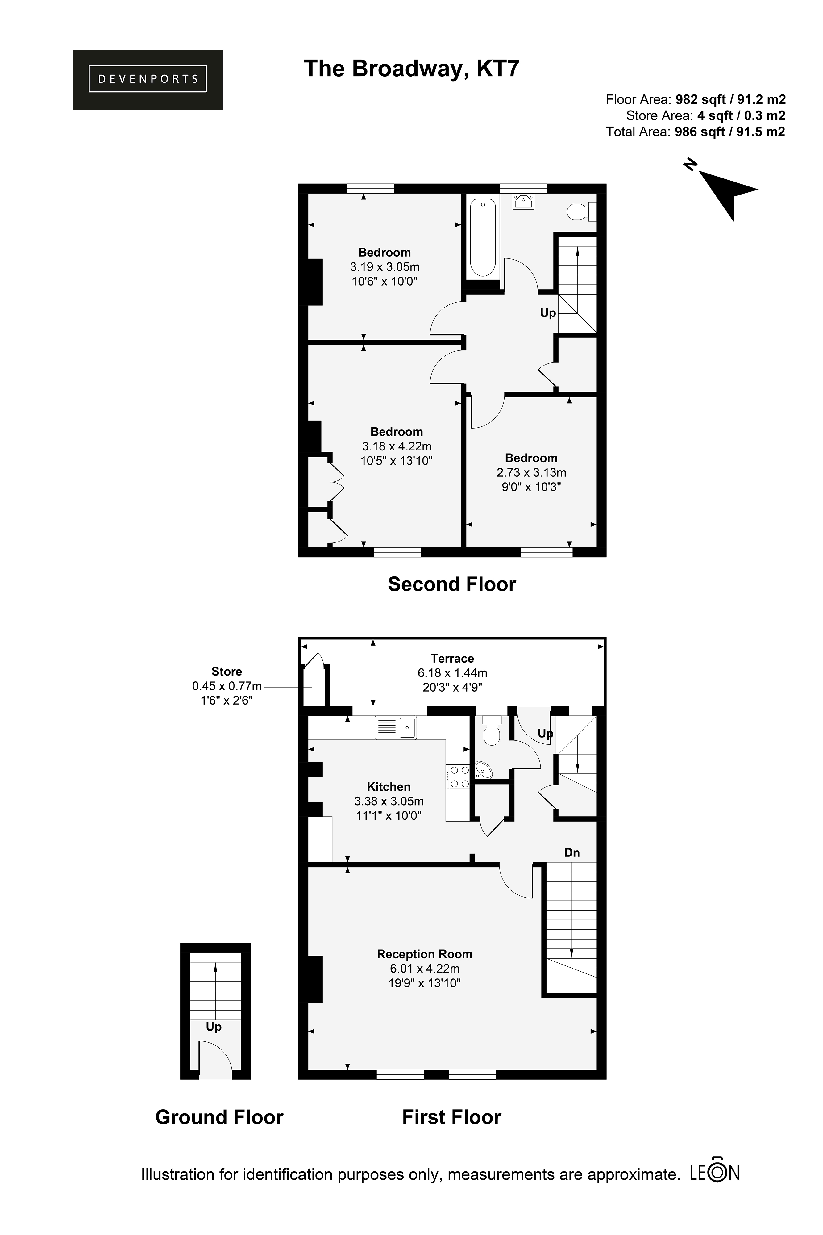 5a The Broadway,, Hampton Court Way, Thames Ditton floorplan