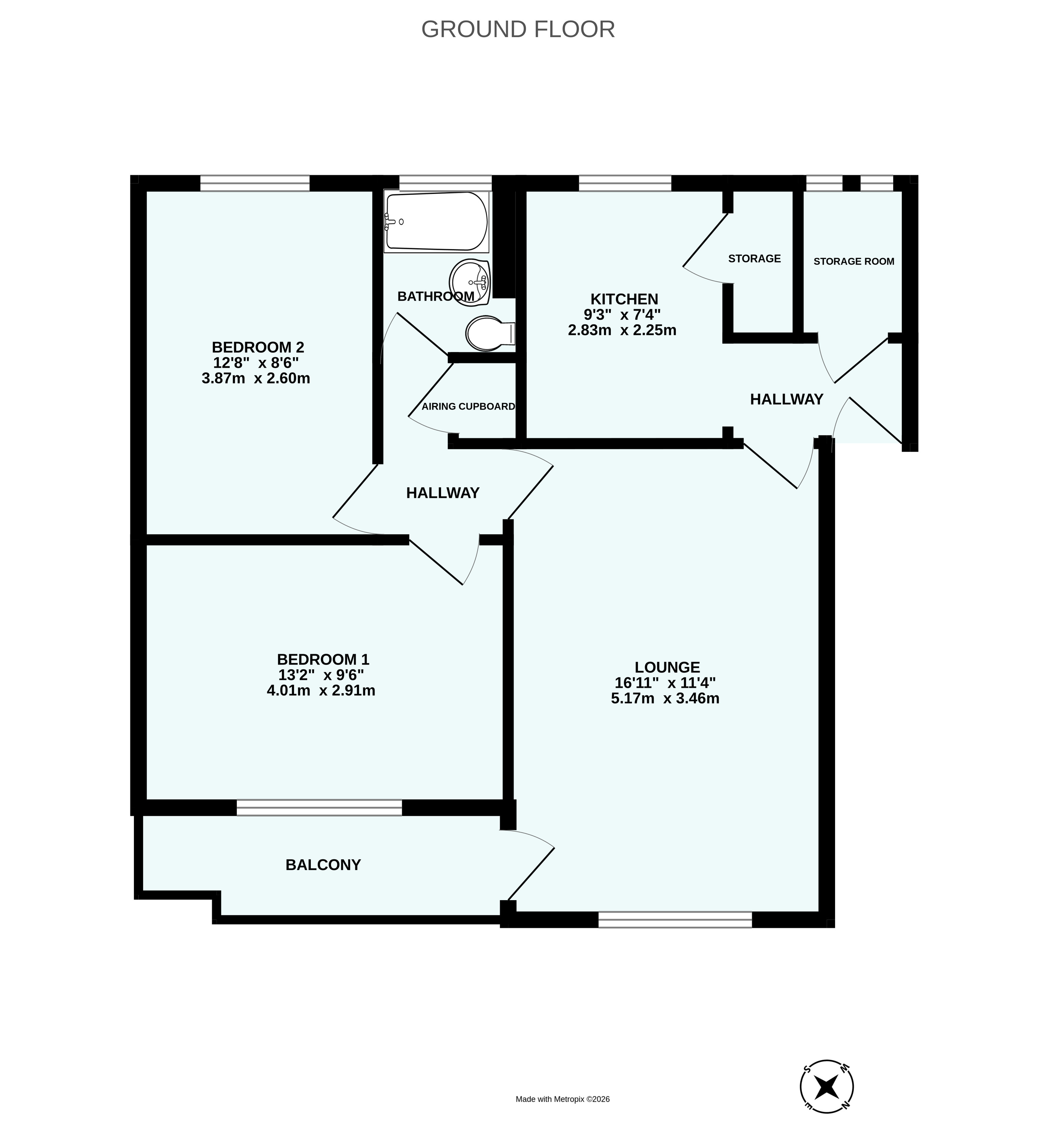Flat 18, Warbro Court,, Warbro Road, Devon floorplan