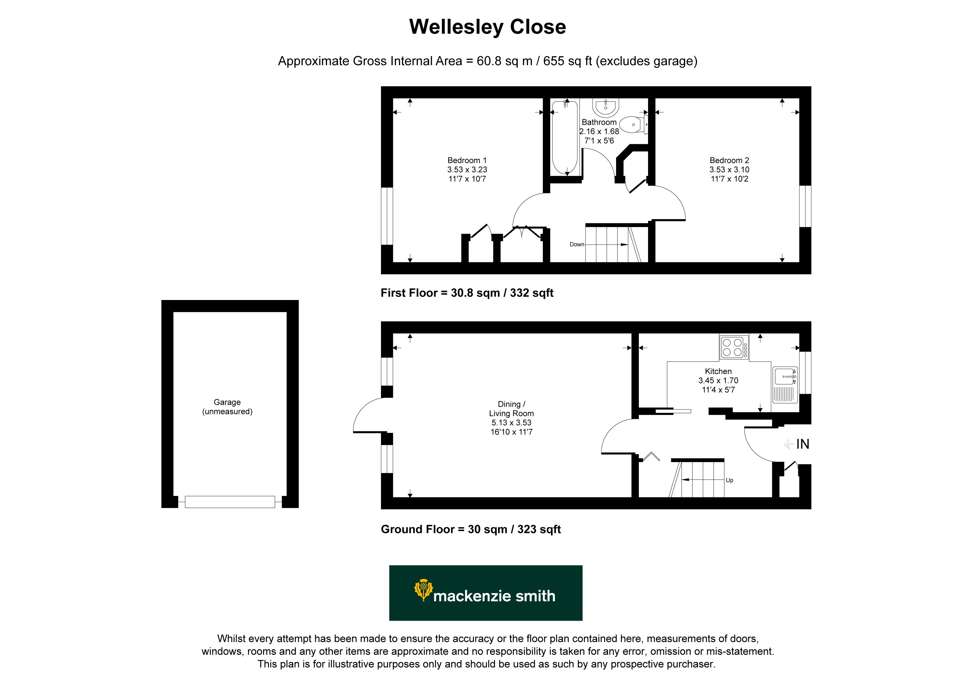 13, Wellesley Close, Guildford floorplan