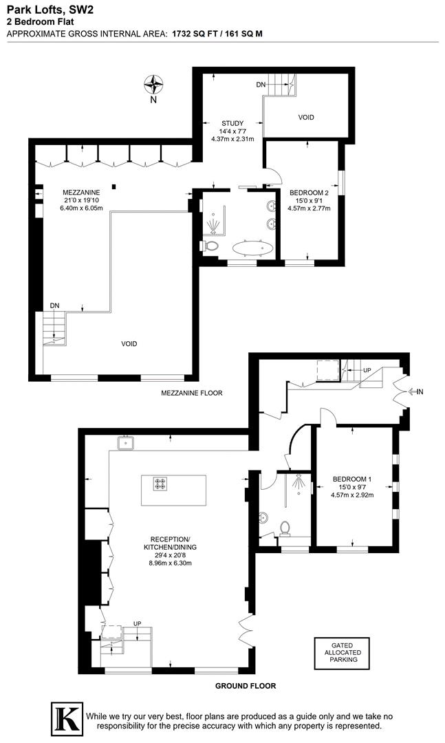 Apartment 6, Park Lofts, Lyham Road, London floorplan