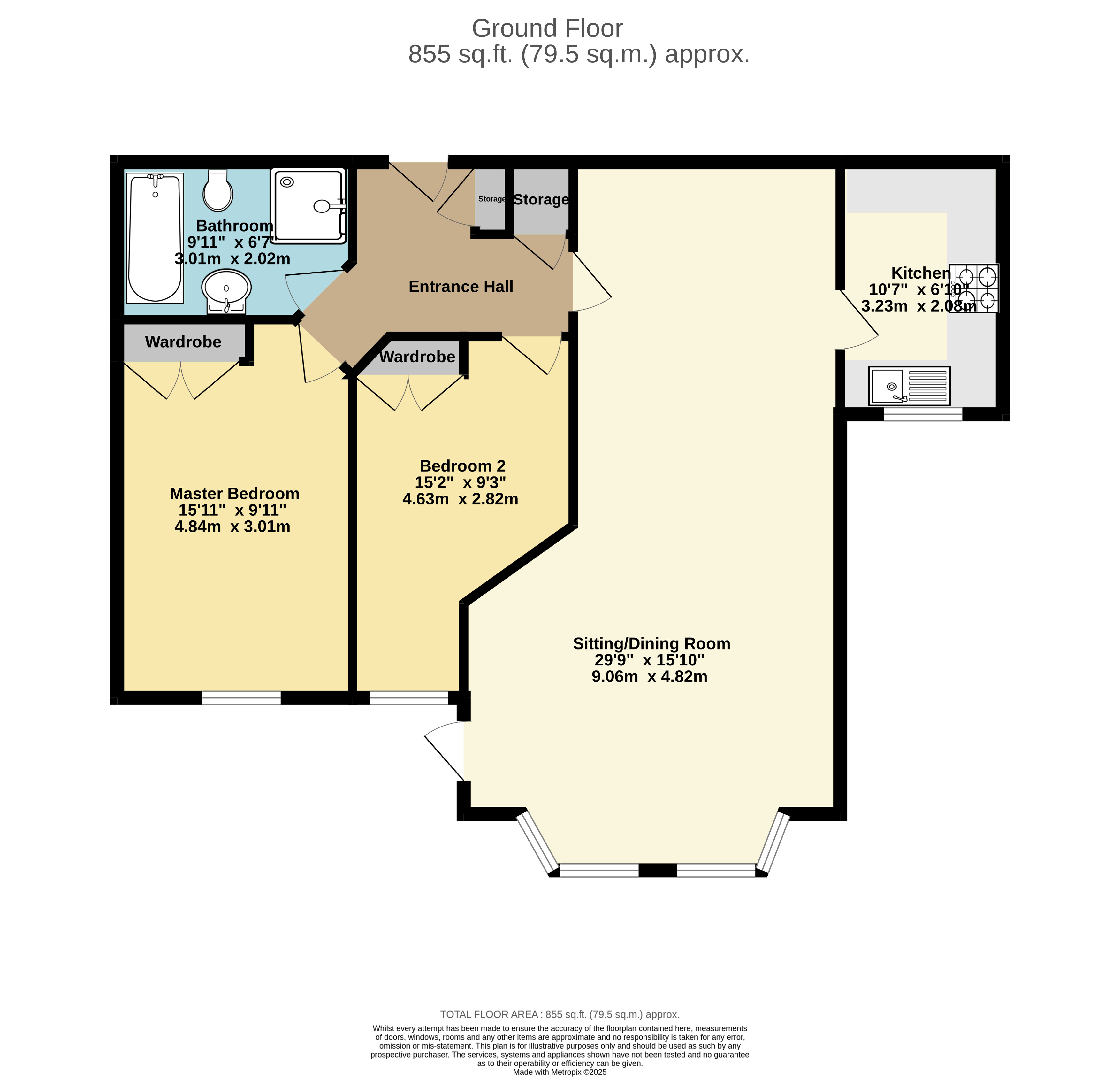 Flat 23, Pegasus Court, 58, Beach Road, Somerset floorplan