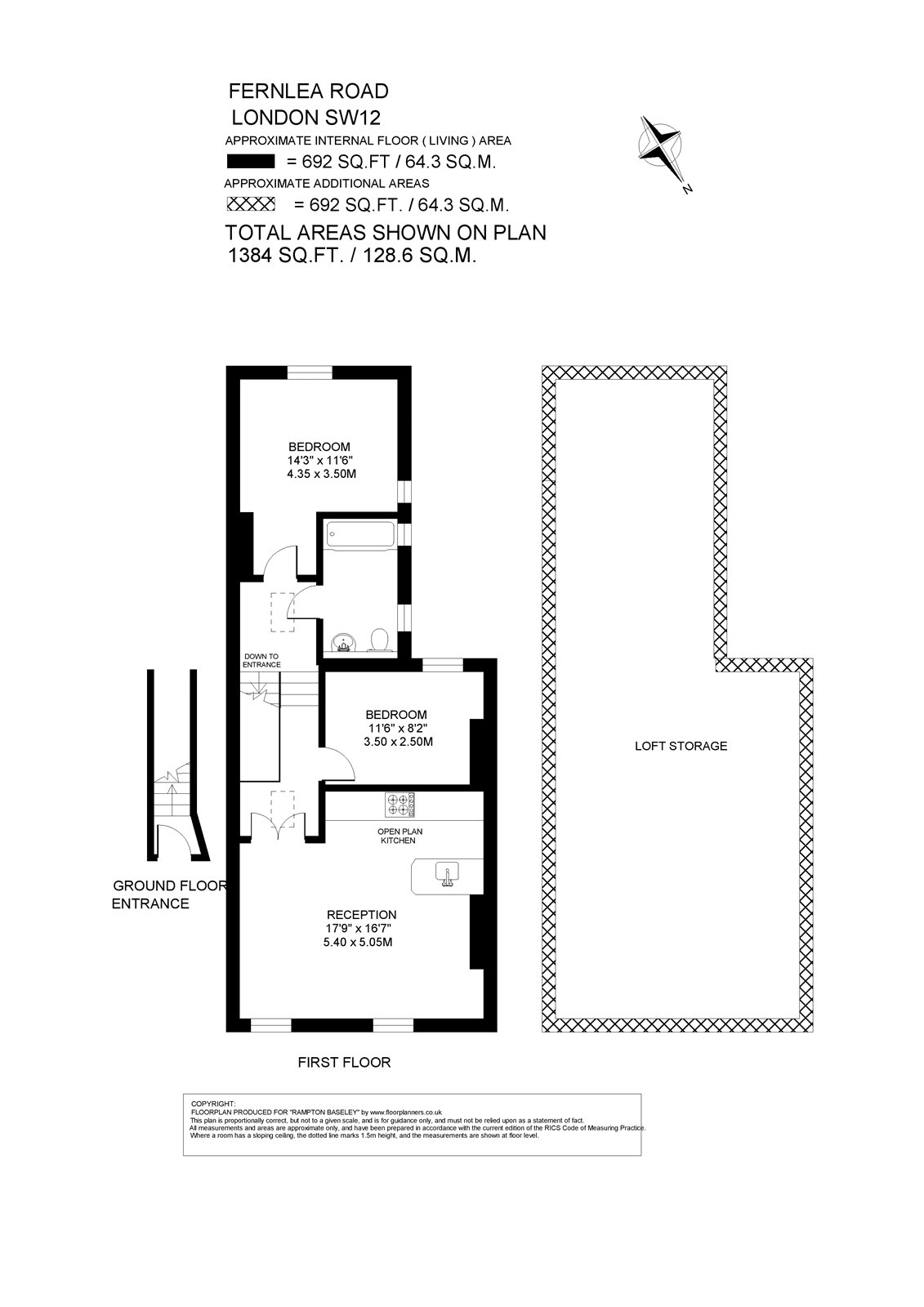Flat 2, 116, Fernlea Road, London floorplan