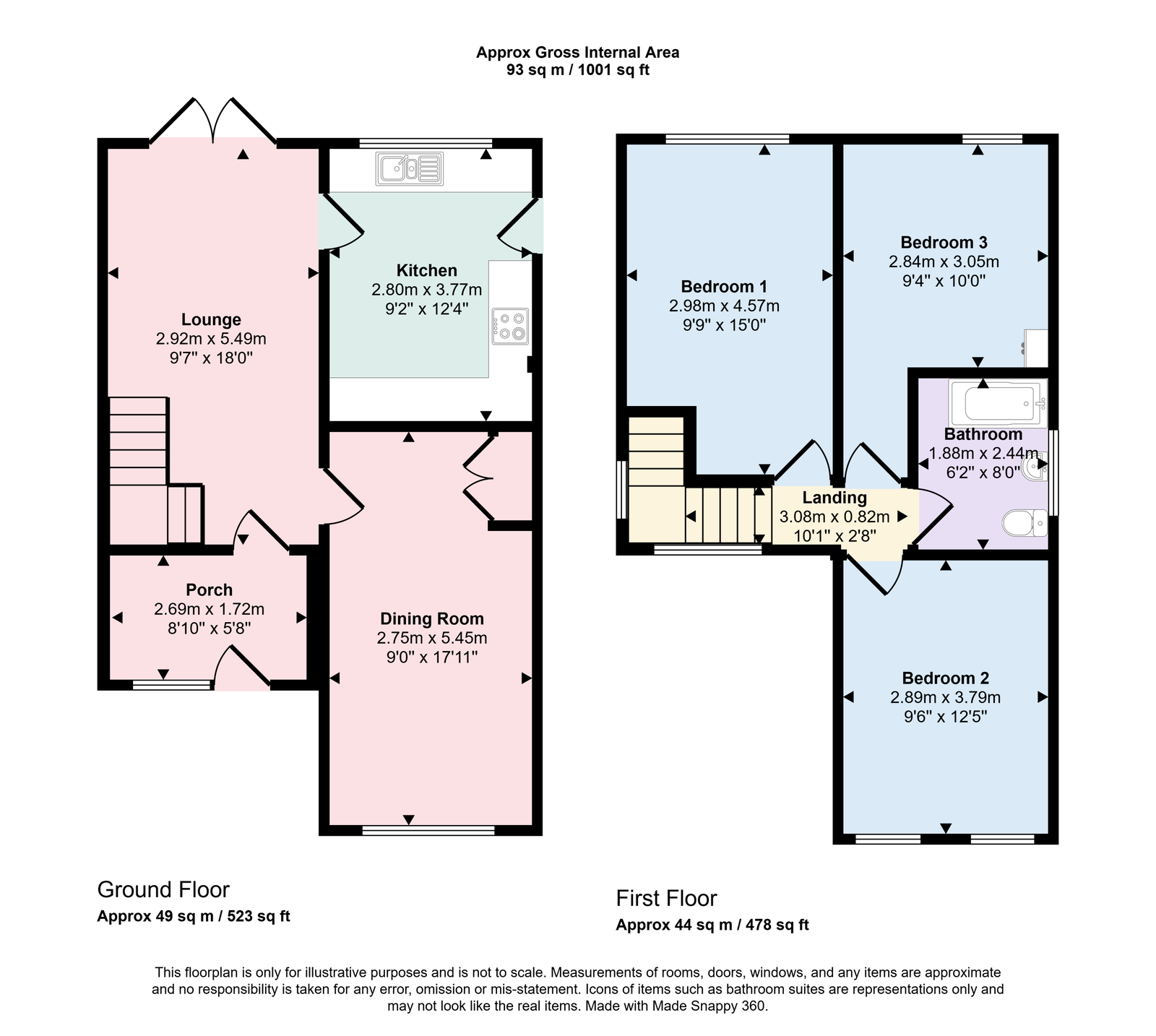 9a, Quality Corner, Workington floorplan