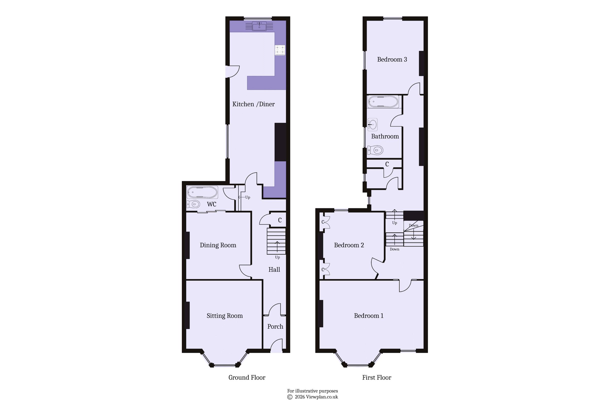 21, Windsor Terrace, Penarth floorplan