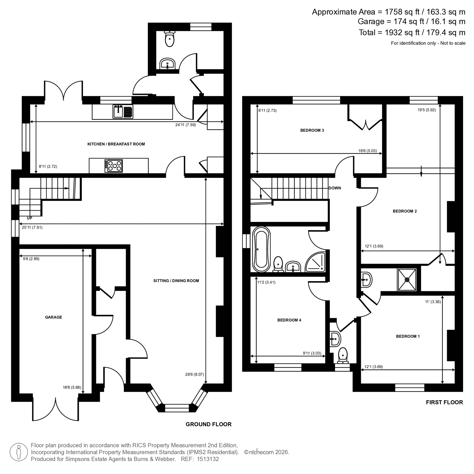 The Nook,, School Road, Rowledge floorplan