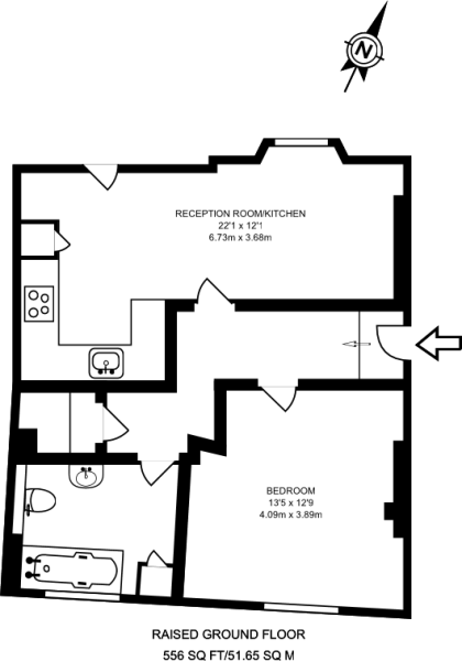 Flat 11, 3-13 Anchor Terrace, Southwark Bridge Road floorplan