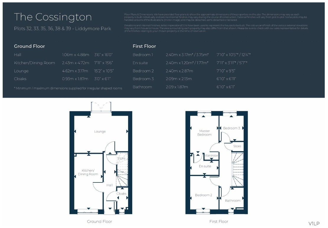 Plot 38 Liddymore Park, Liddymore Road, Watchet TA23, 3 bedroom semi