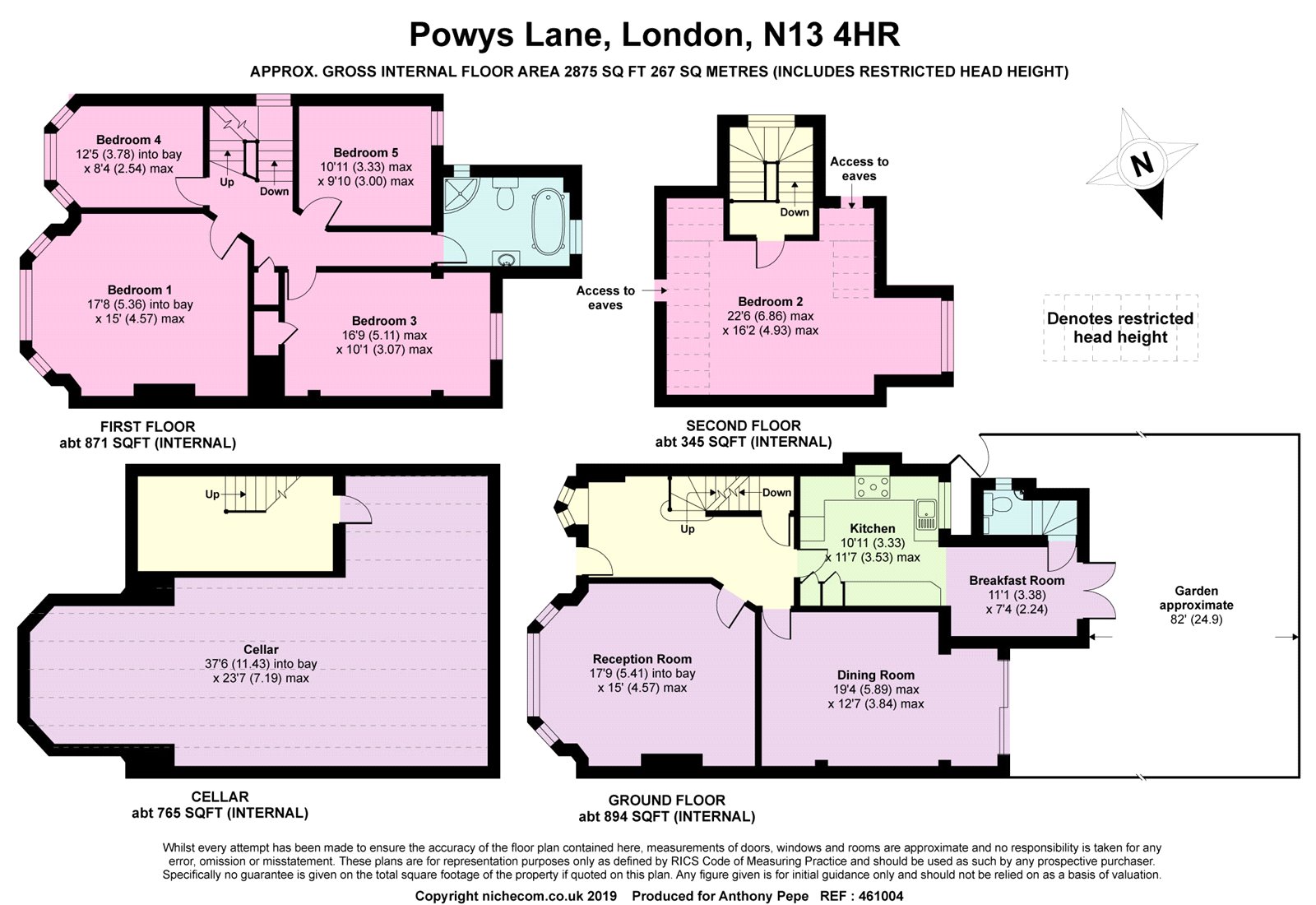 5 Bedrooms Semi-detached house for sale in Powys Lane, Palmers Green, London N13