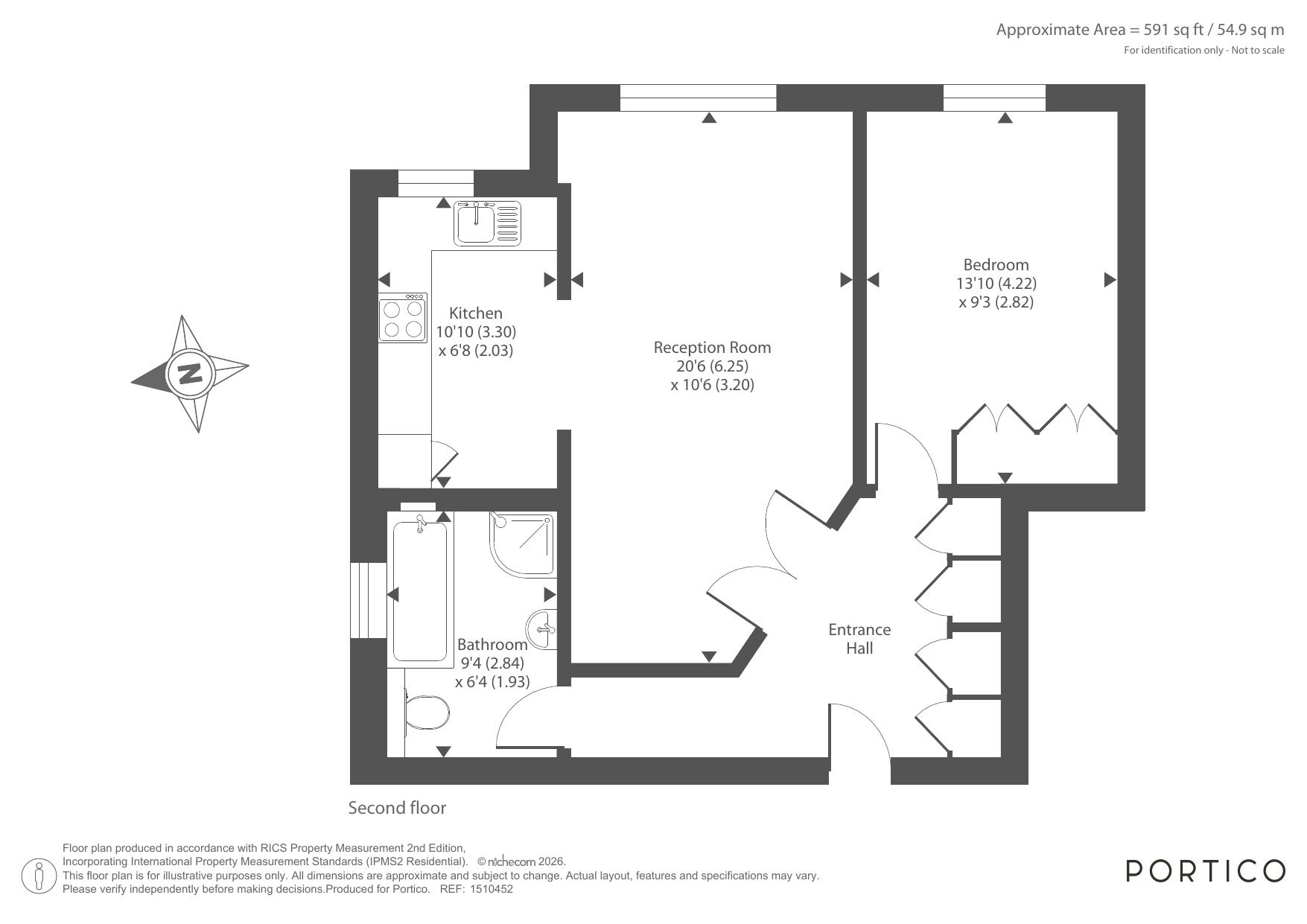 Flat 11,, Woodlands Court, Wood Vale floorplan