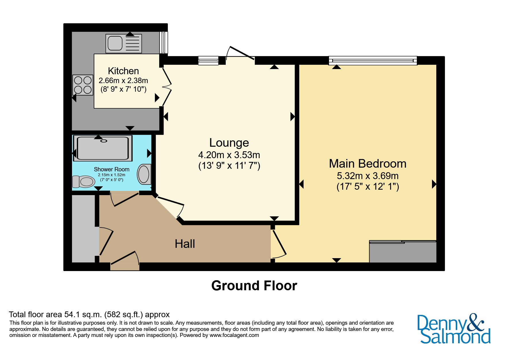Apartment 8, 207, Worcester Road, Malvern floorplan