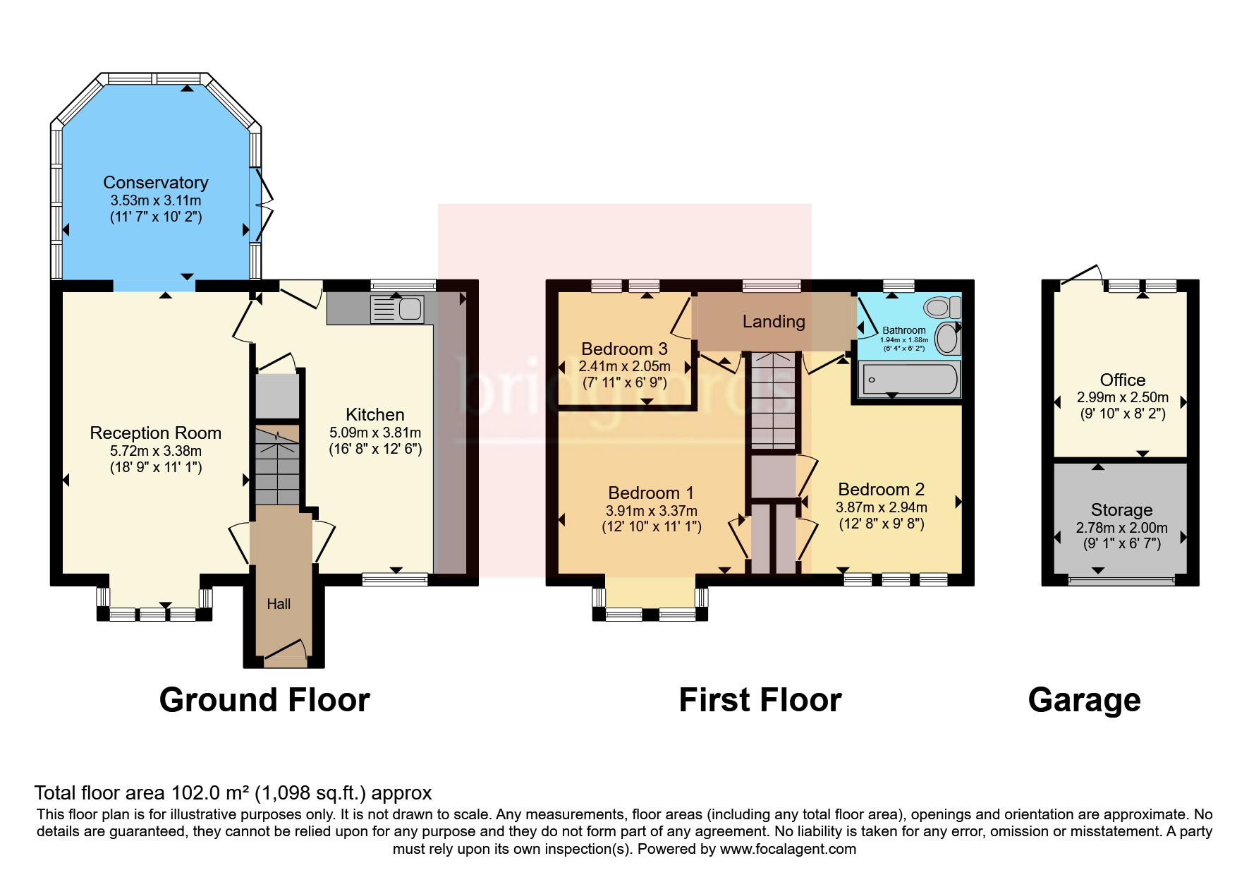 38, Raleigh Close, Warrington floorplan