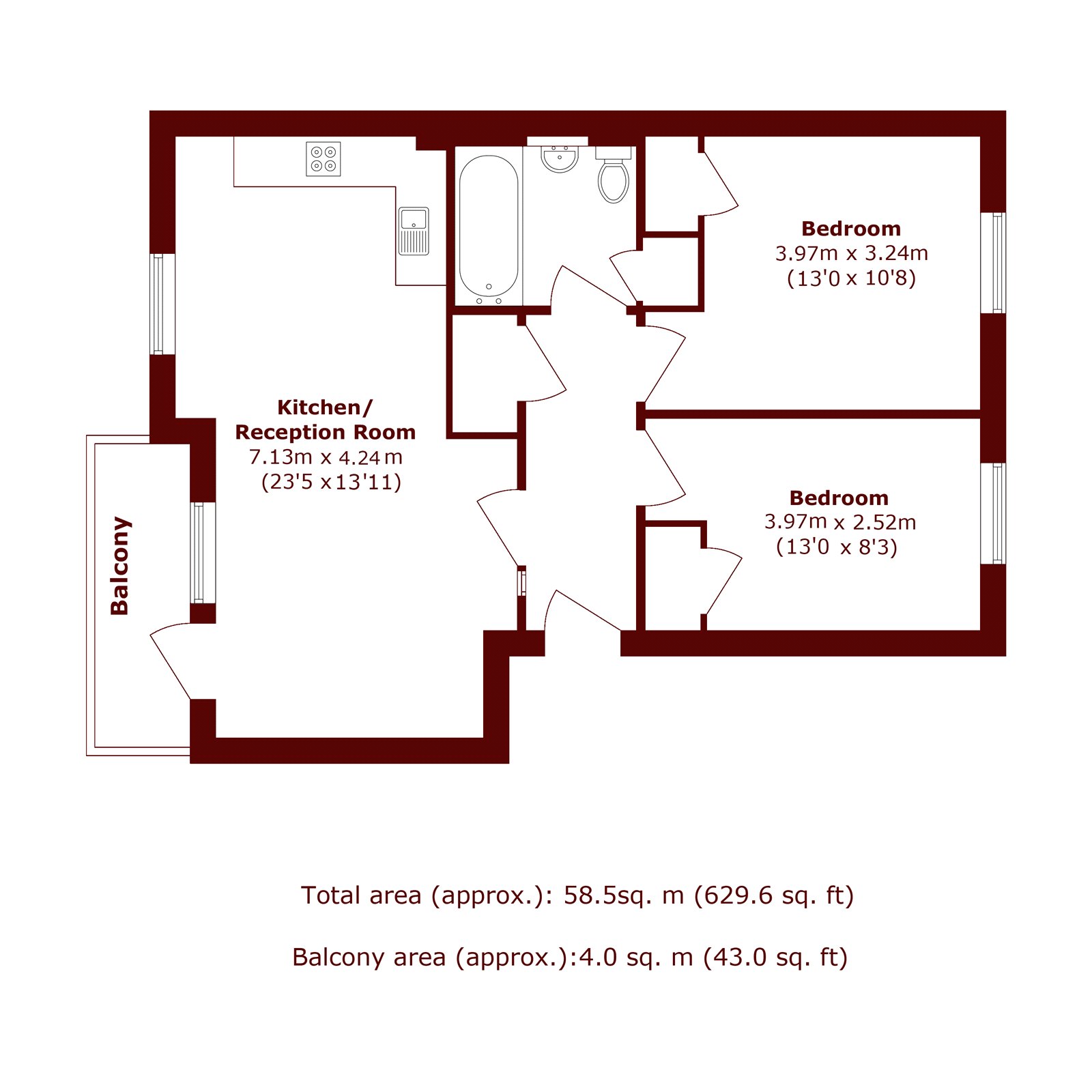 Flat 53, Nichols Court, 10, Cremer Street, London floorplan