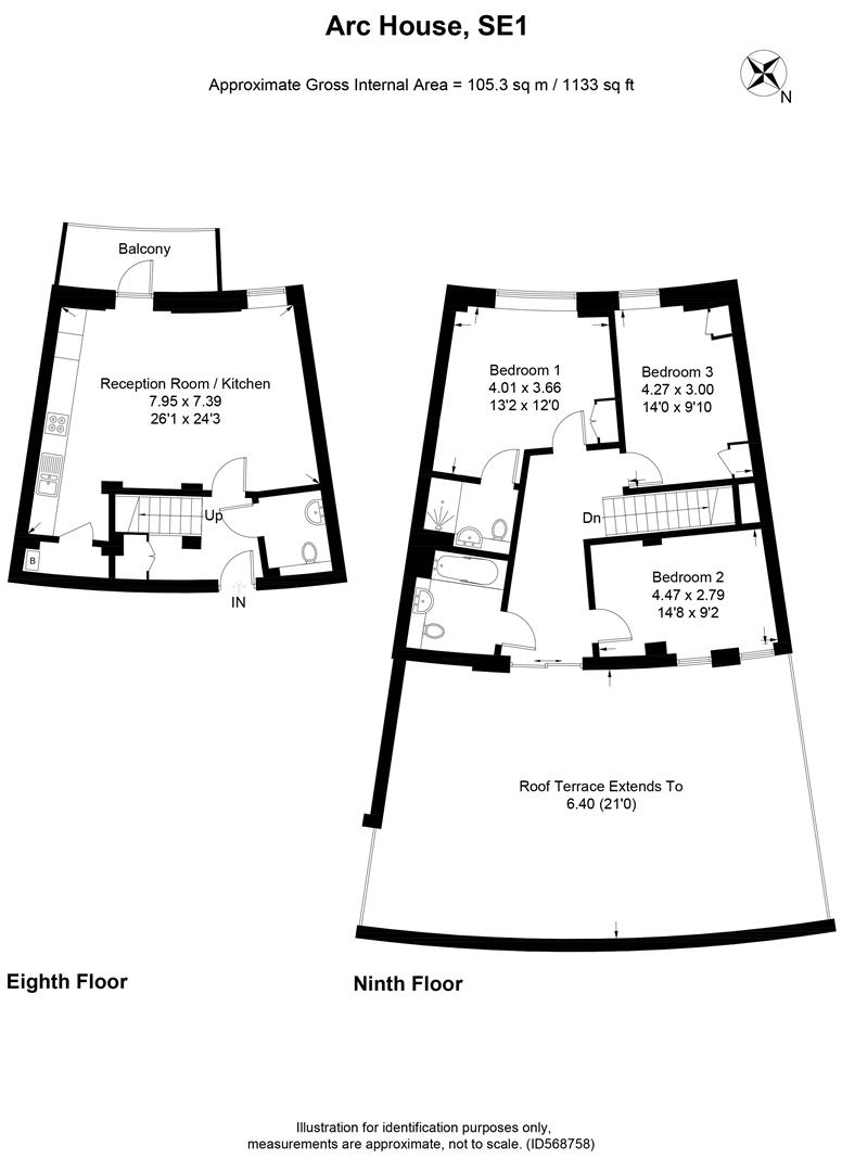 127, Arc House, 16 Maltby Street, Tower Bridge, London floorplan
