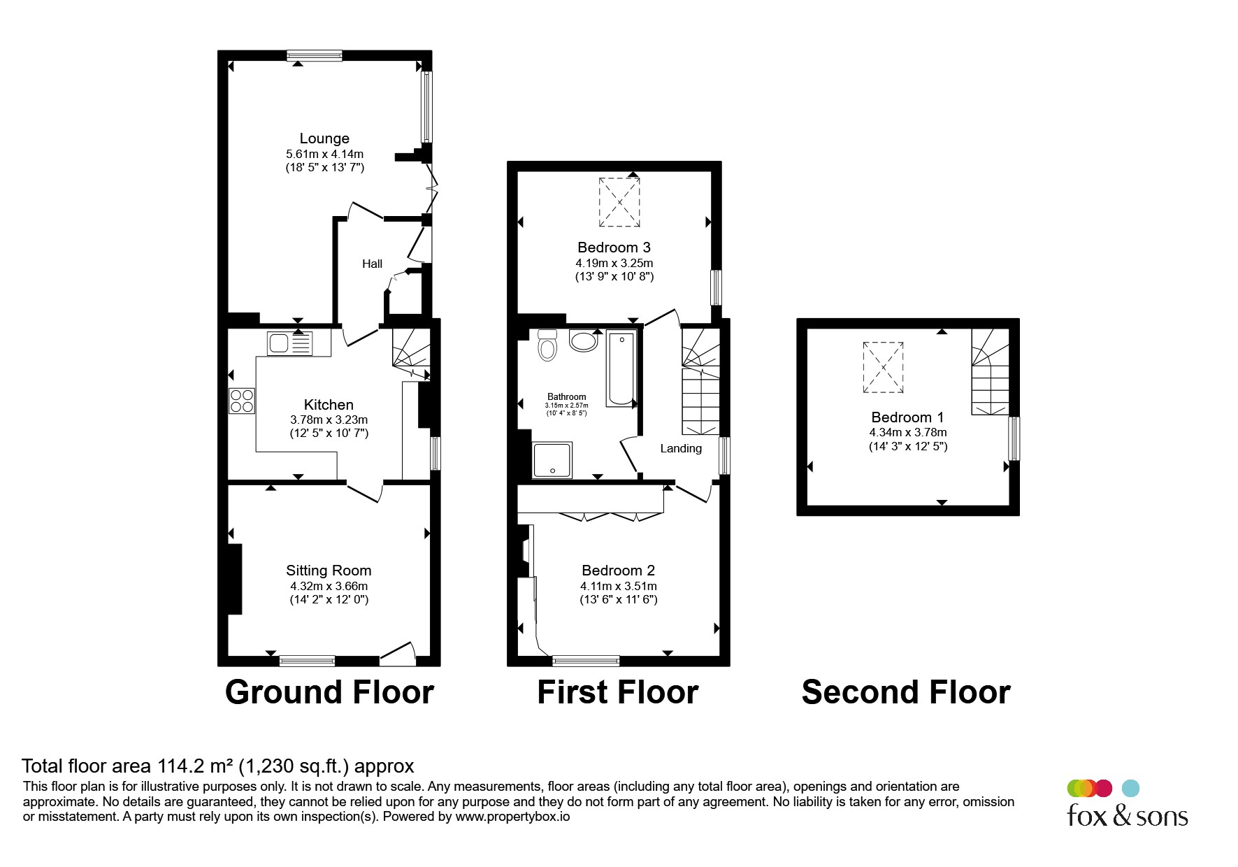 3, Northease Cottages, Newhaven Road, Lewes floorplan