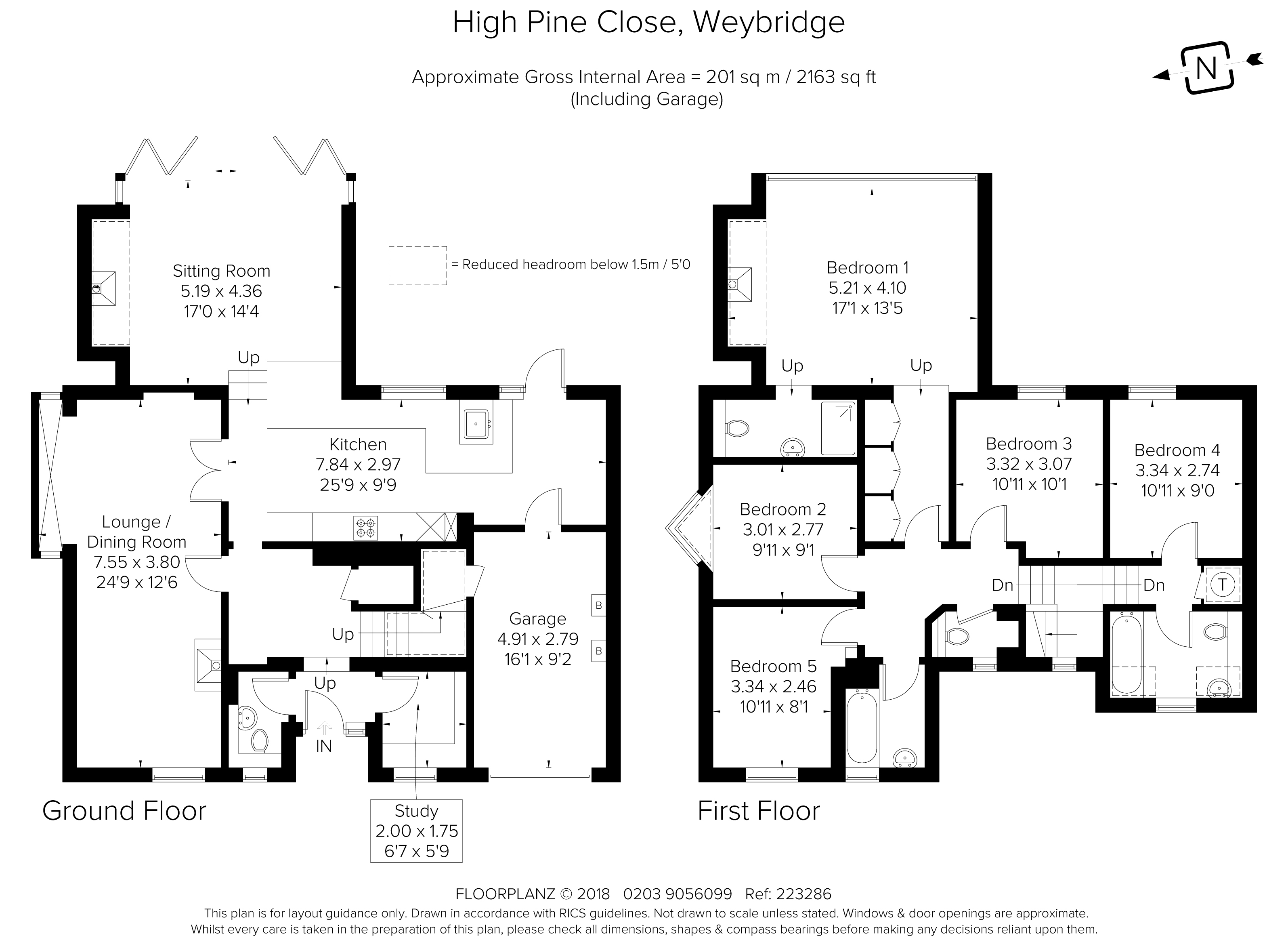 5 Bedrooms Detached house to rent in High Pine Close, Weybridge KT13