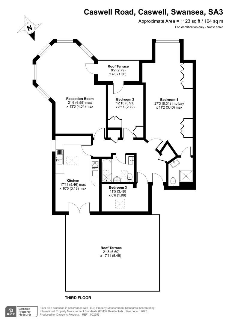 Caswell Bay Court, Caswell, Mumbles, Swansea SA3, 3 bedroom flat for