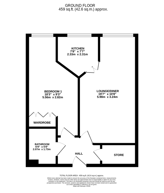 Flat 41, Heritage Court,, Kedleston Close, Derbyshire floorplan