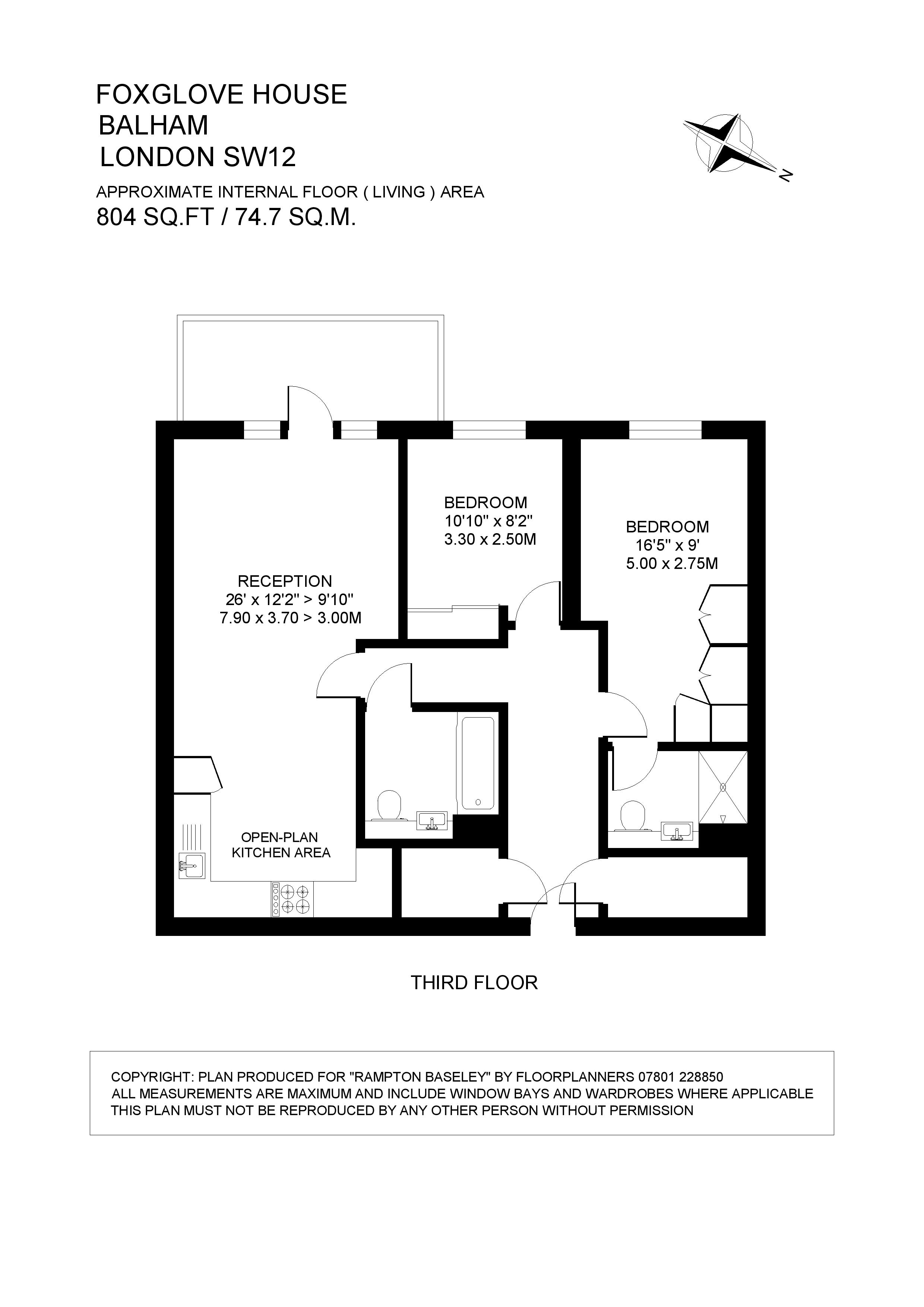 17, Foxglove House, 20, Springfield Drive, London floorplan