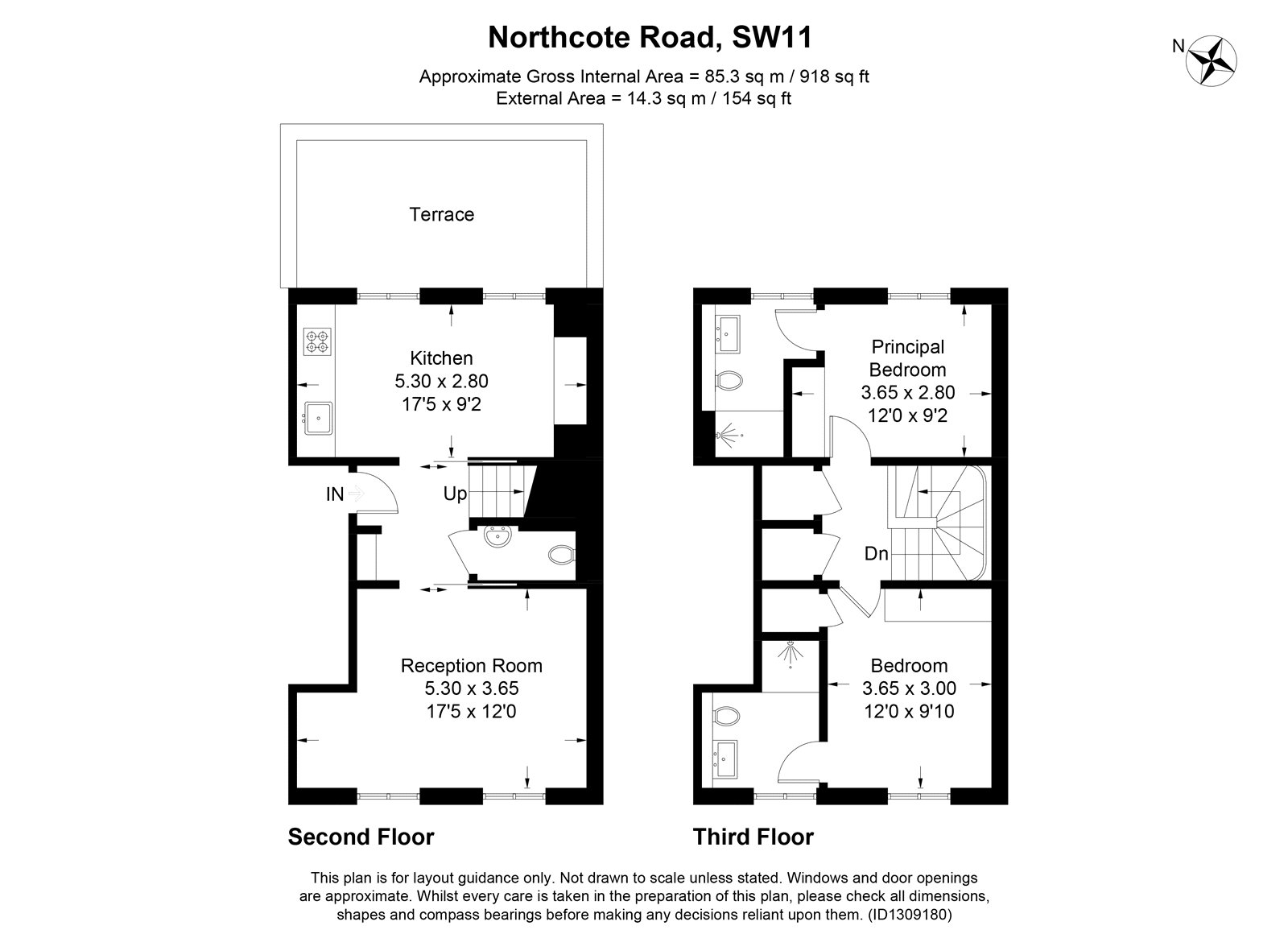 Flat 4 Northcote House, 43-45, Northcote Road, London floorplan