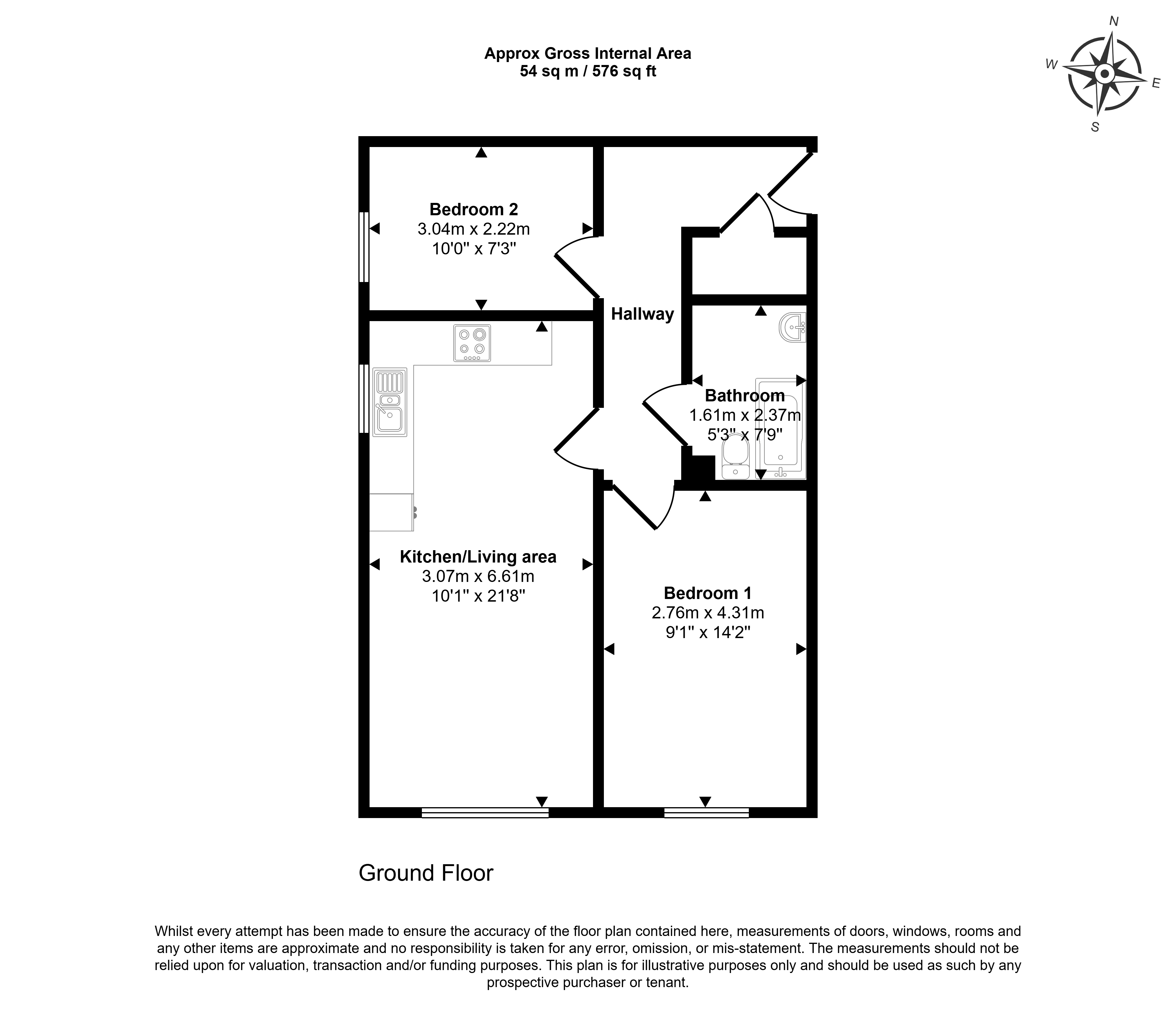 1, Columbia Road, Bournemouth floorplan