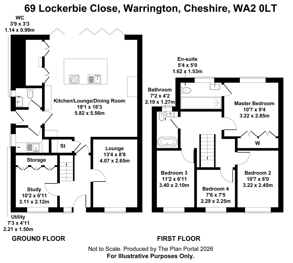 69, Lockerbie Close, Warrington floorplan
