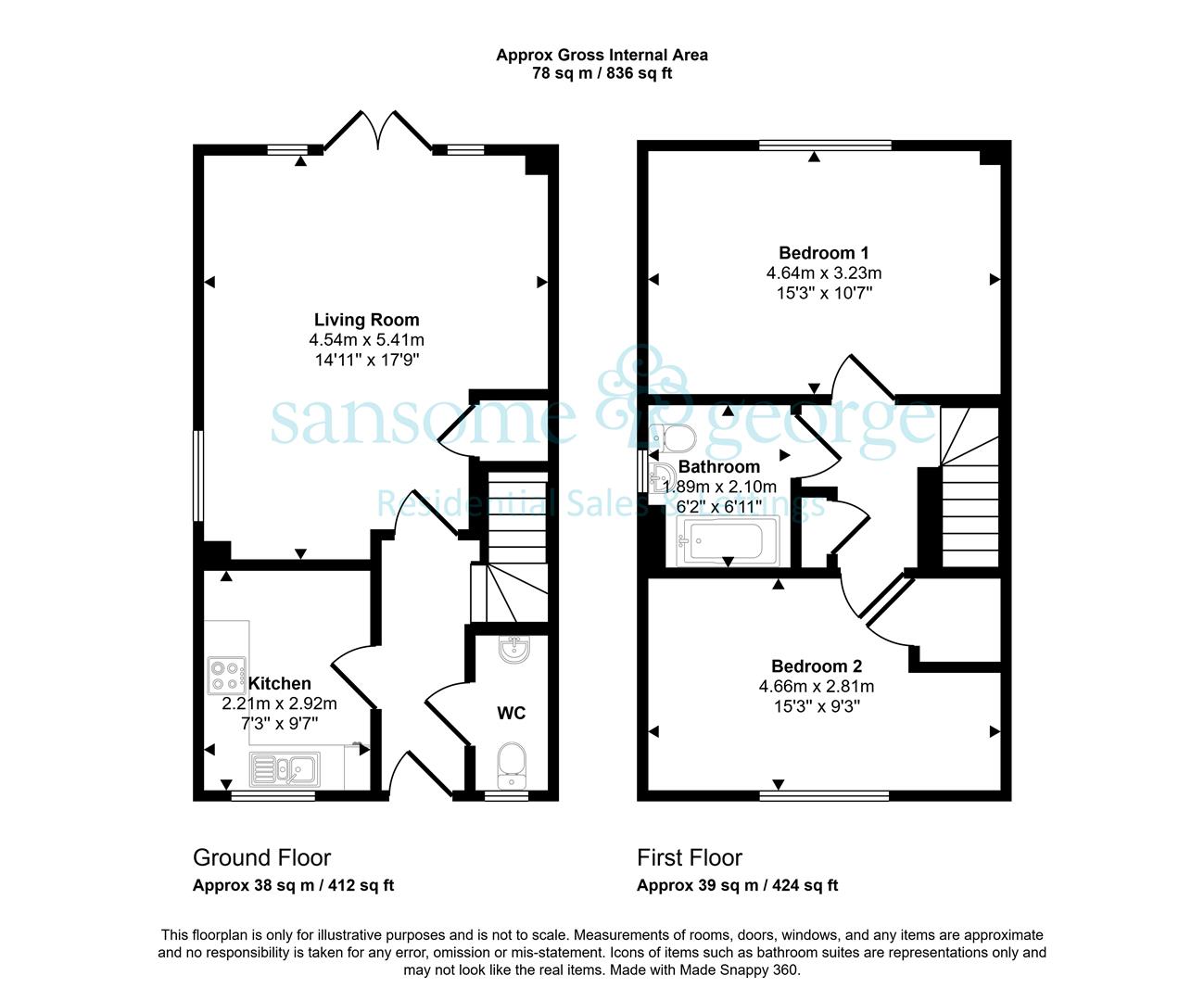 15, Sheffield Close, Reading floorplan