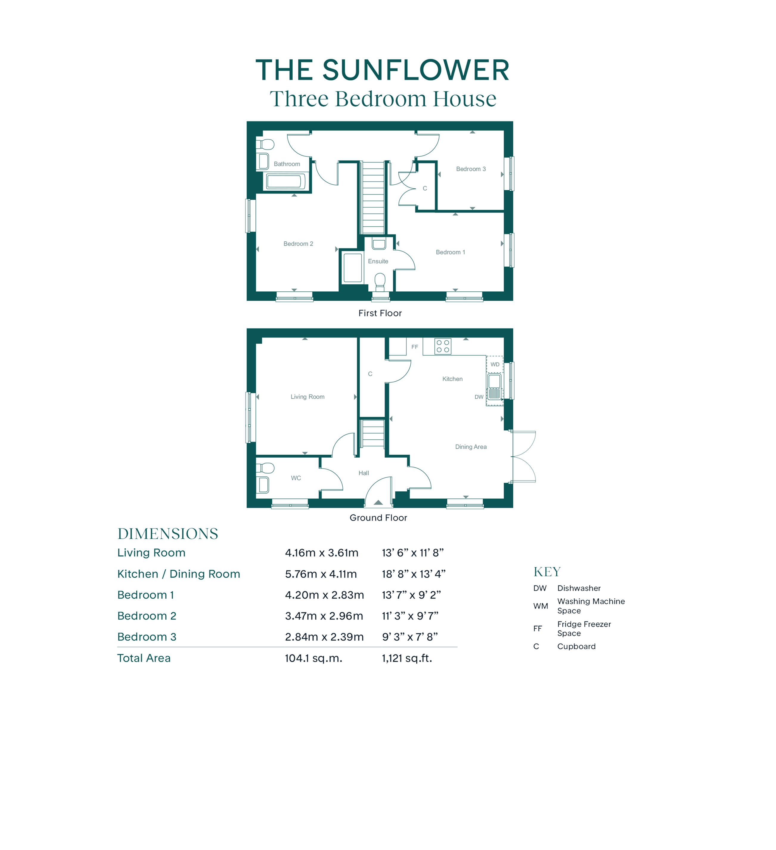 43 Foxglove Avenue - Sunflower RL flatfair, Leaf Living at The Gateway, Bexhill-on-Sea, TN40, Bexhill floorplan