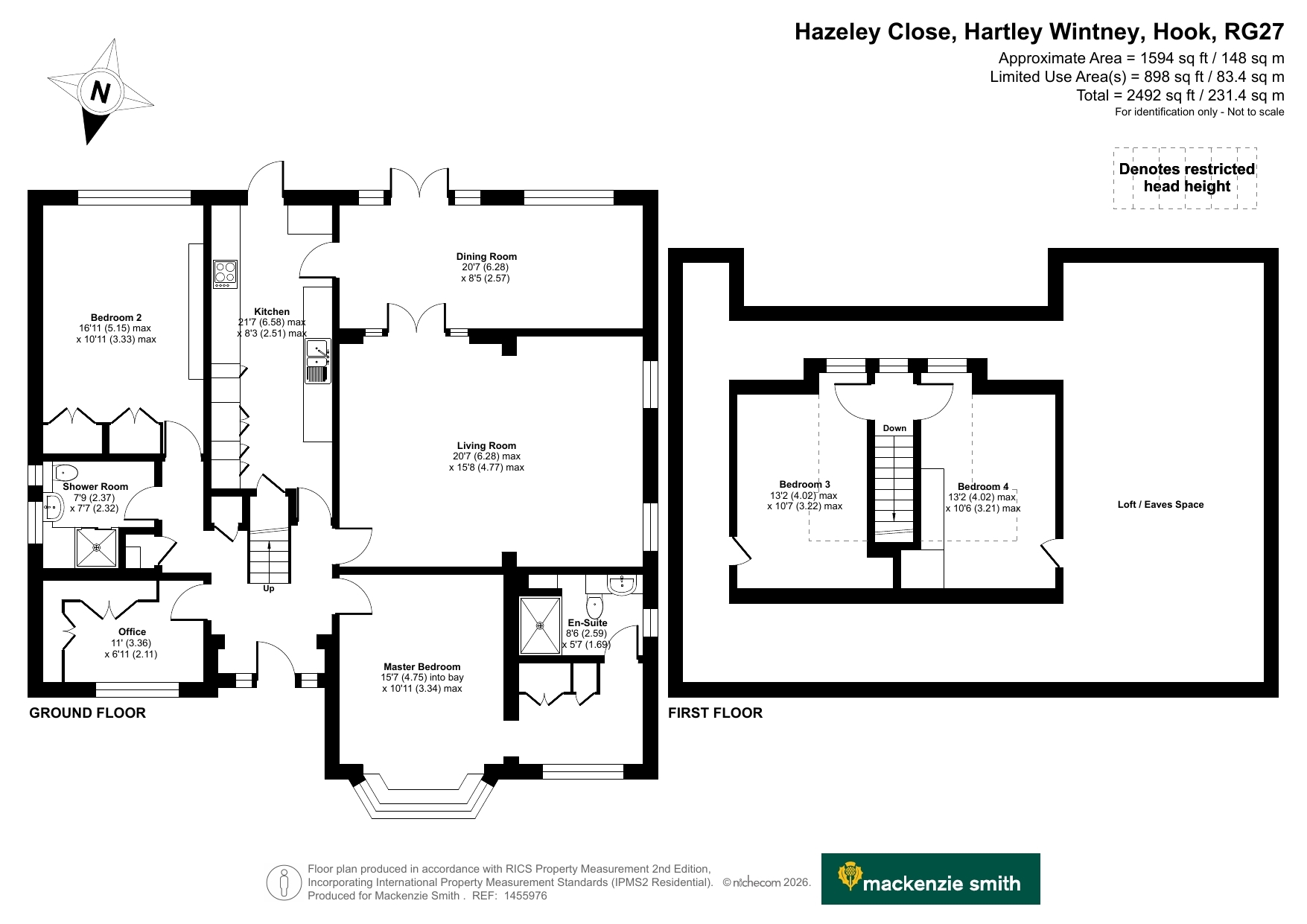 26, Hazeley Close, Hook floorplan