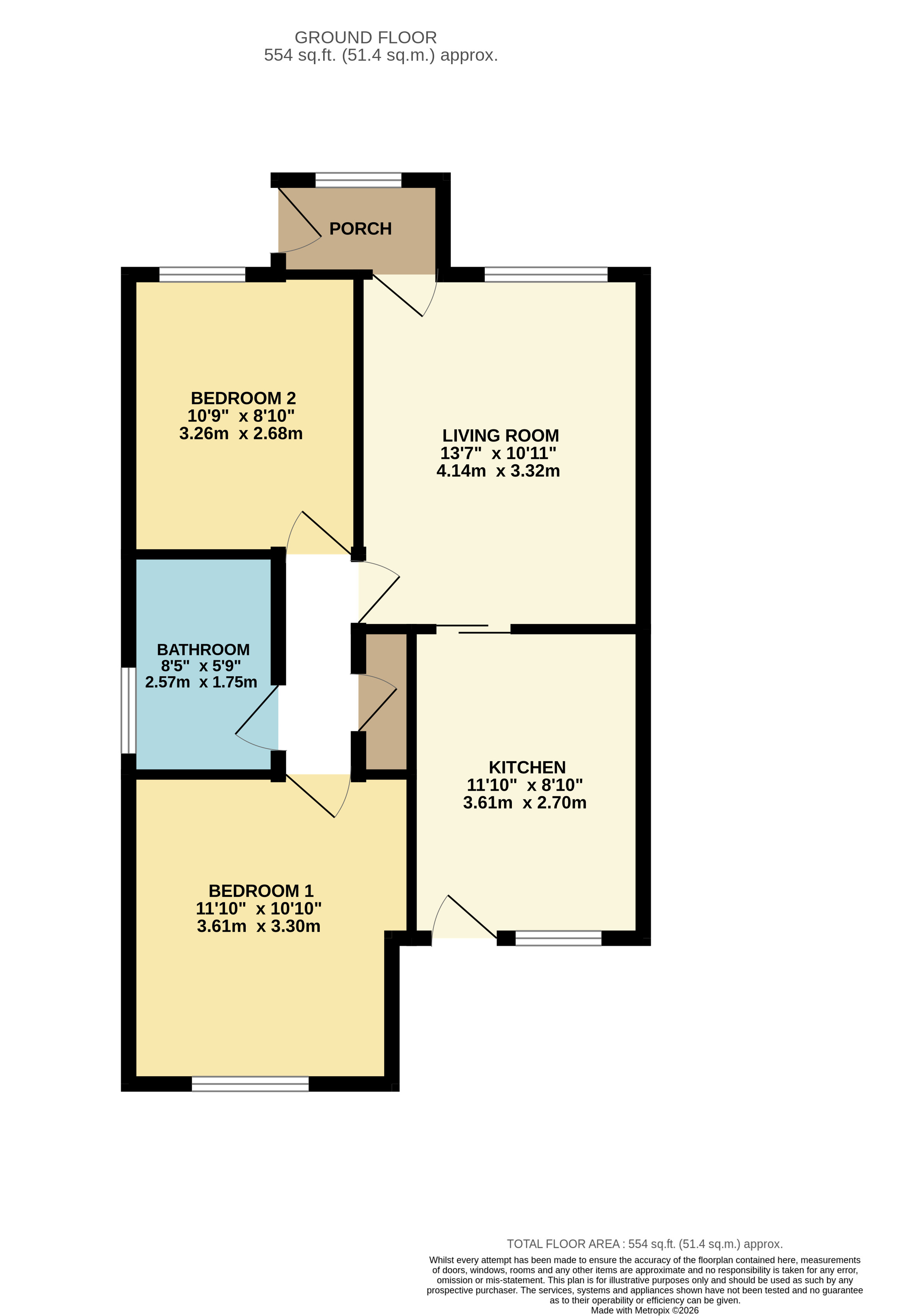 58, Benton Way, Rotherham floorplan