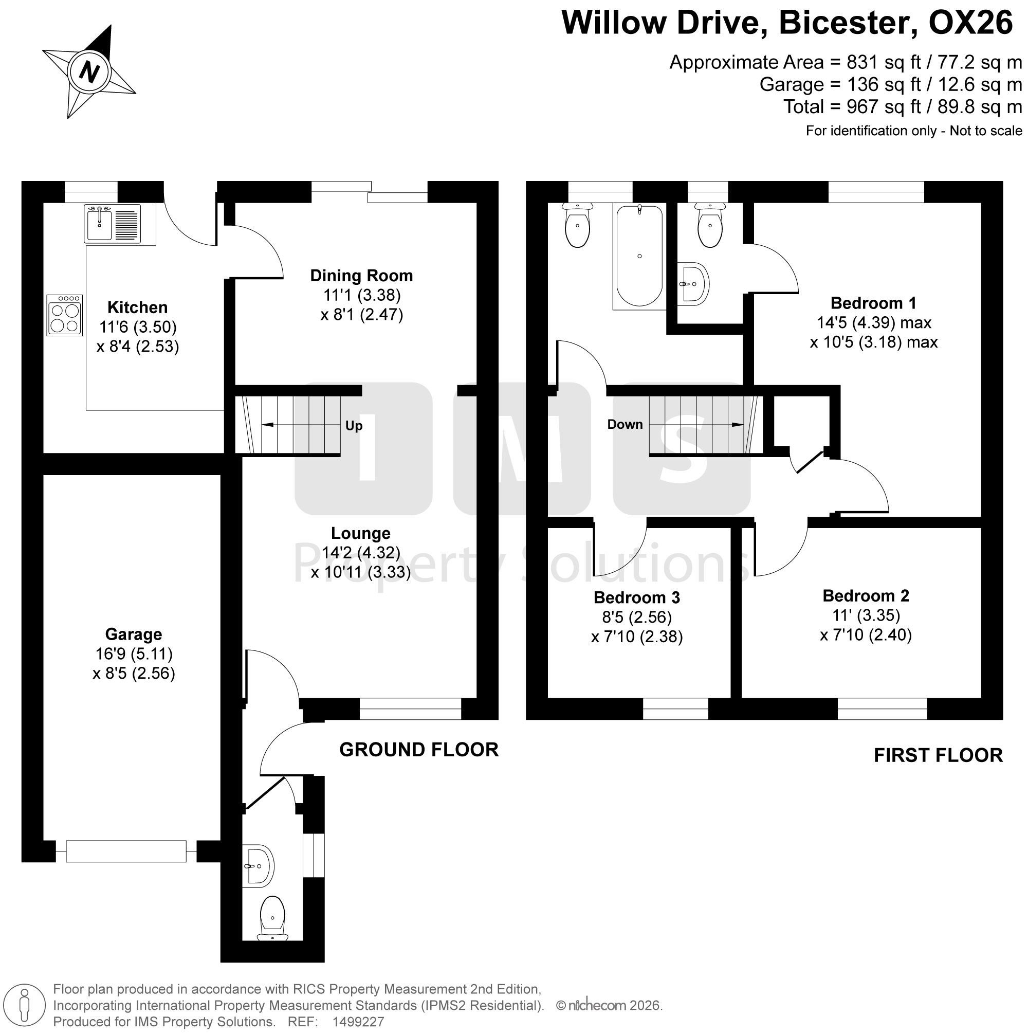 46 Willow Drive, Bicester floorplan
