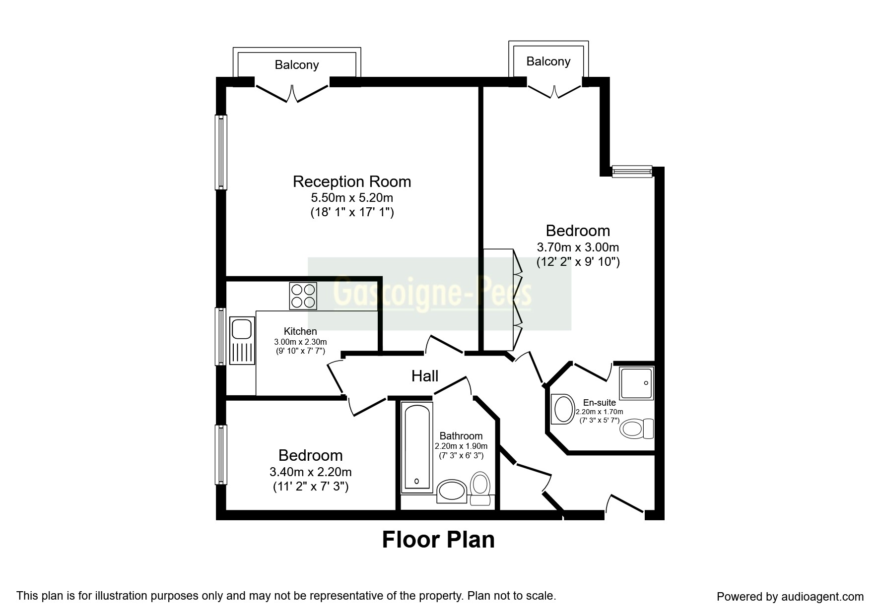 2 Bedrooms Flat to rent in Clandon House, Guildford GU1