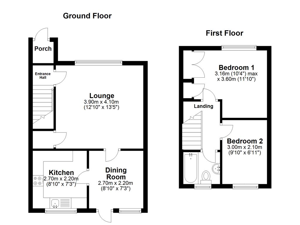 2 Bedrooms Semi-detached house to rent in Drake Avenue, Caterham CR3