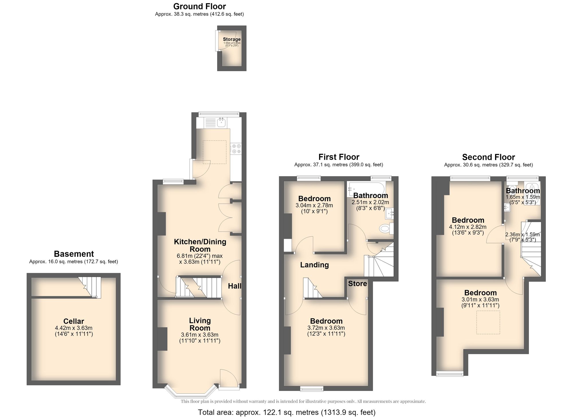 58 Wayland Road, Sheffield floorplan