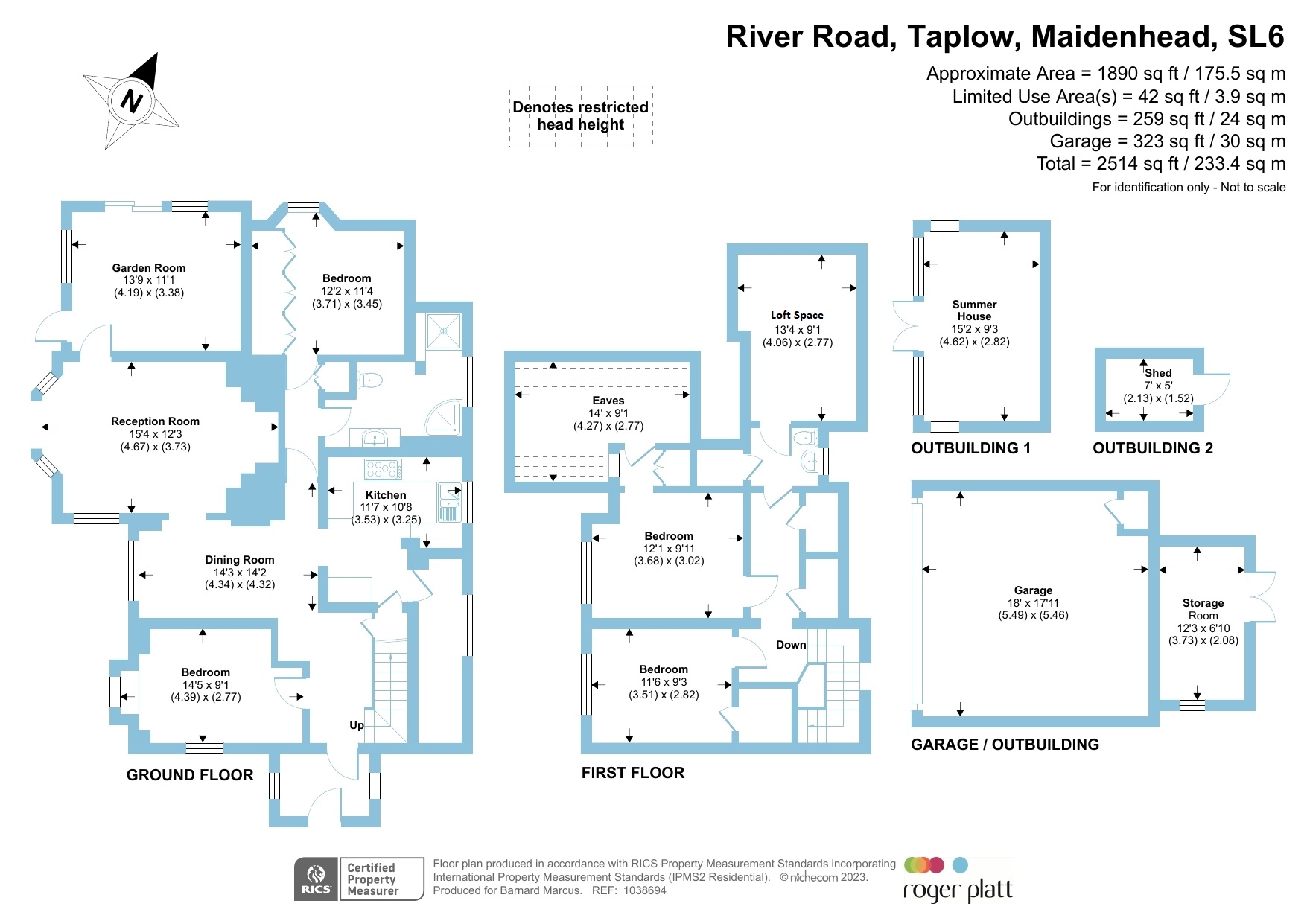 River Road, Taplow, Maidenhead SL6, 4 bedroom detached house for sale
