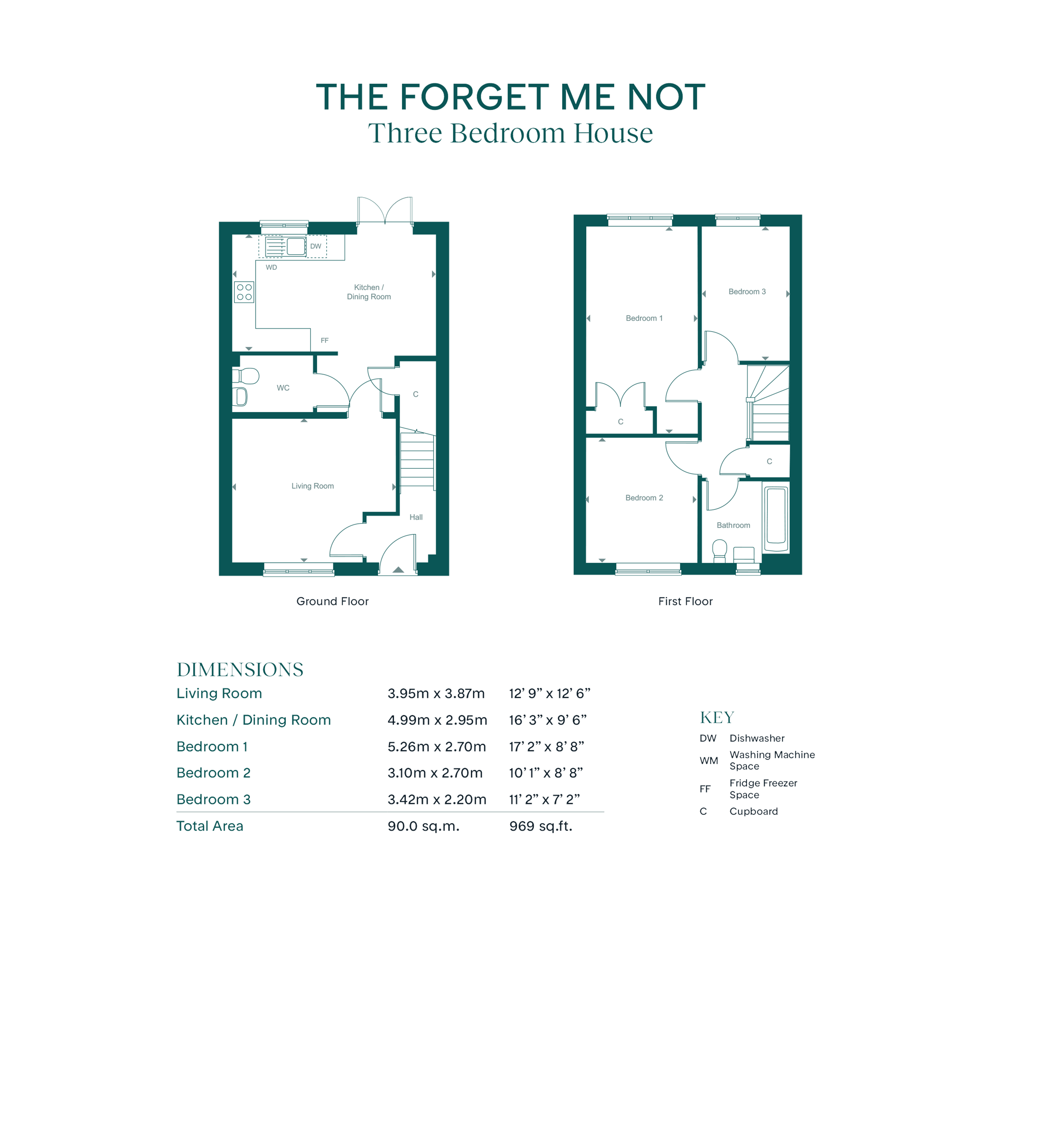 14 kitty hawk view - forget me not, Leaf Living at The Gateway, Bexhill, TN40, Bexhill floorplan