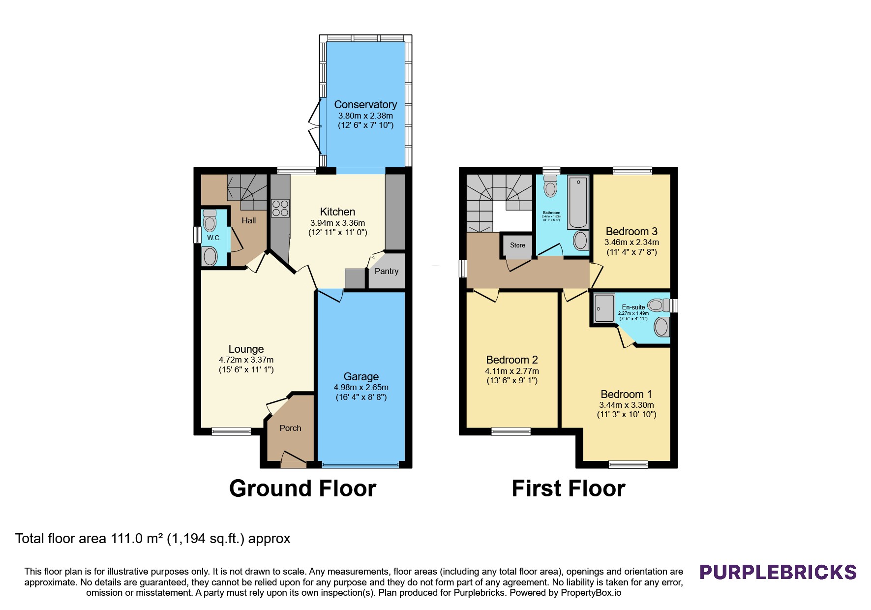 44, Queens Drive, Crowle floorplan