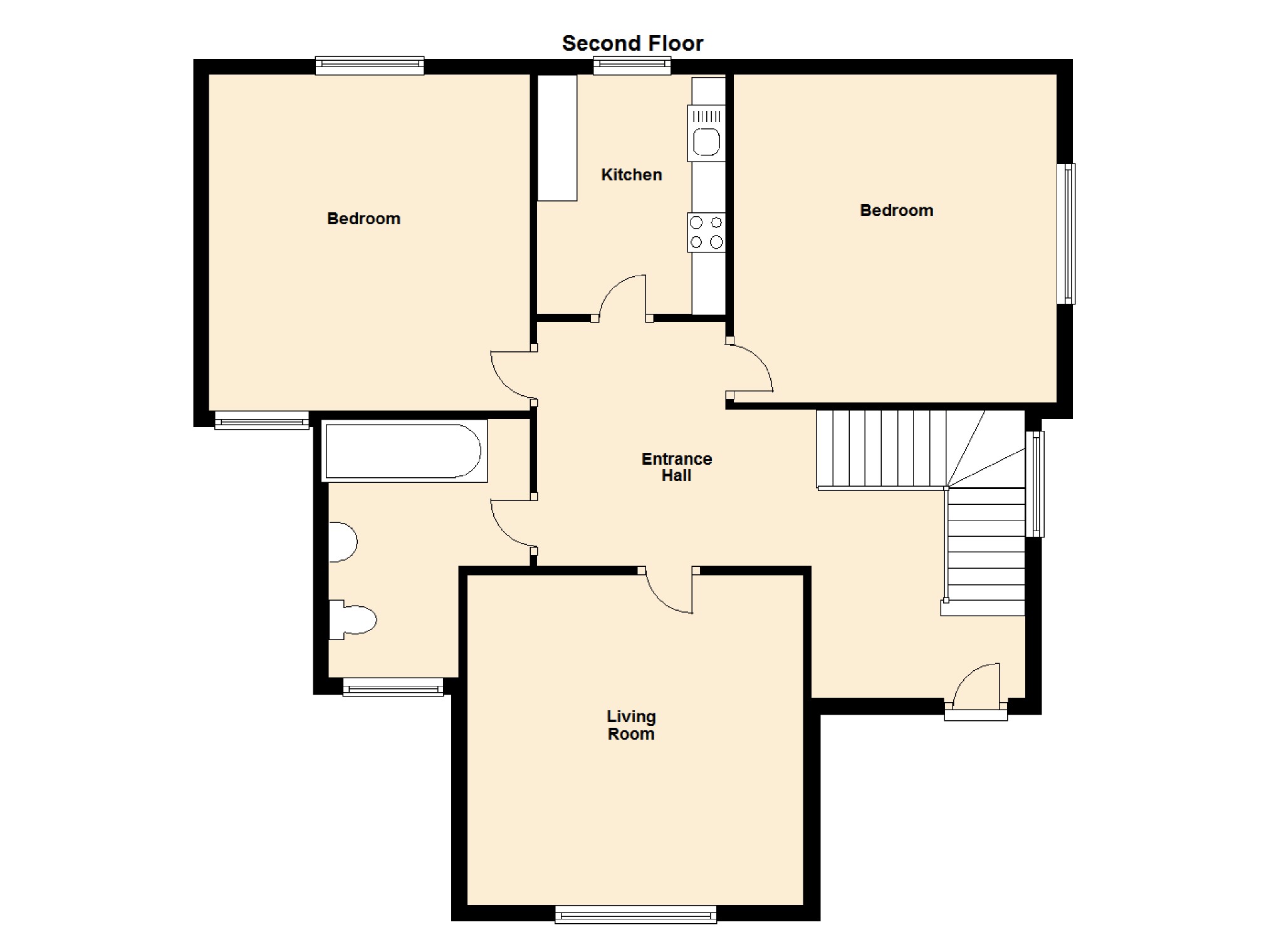 2 Bedrooms Flat to rent in Southside, Weston-Super-Mare BS23