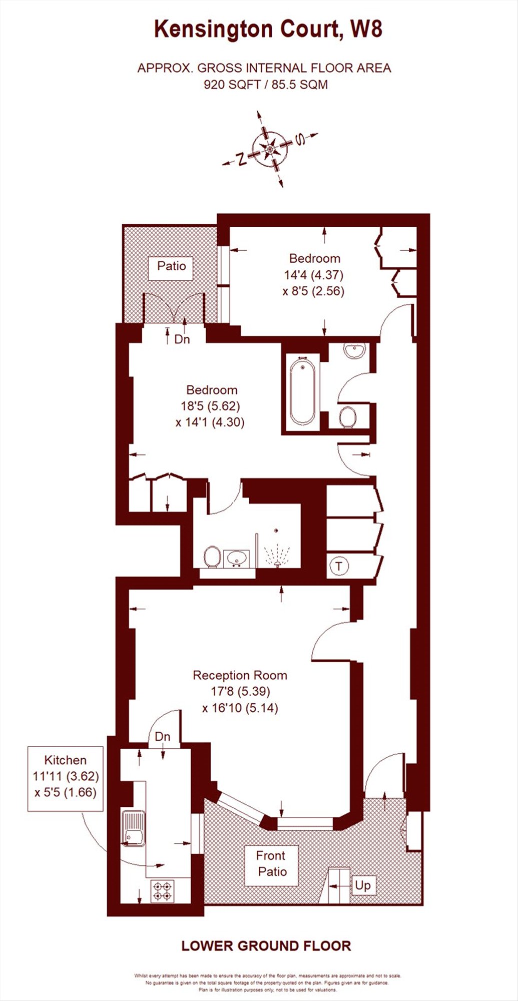 2, Creston House, Kensington Court, London floorplan
