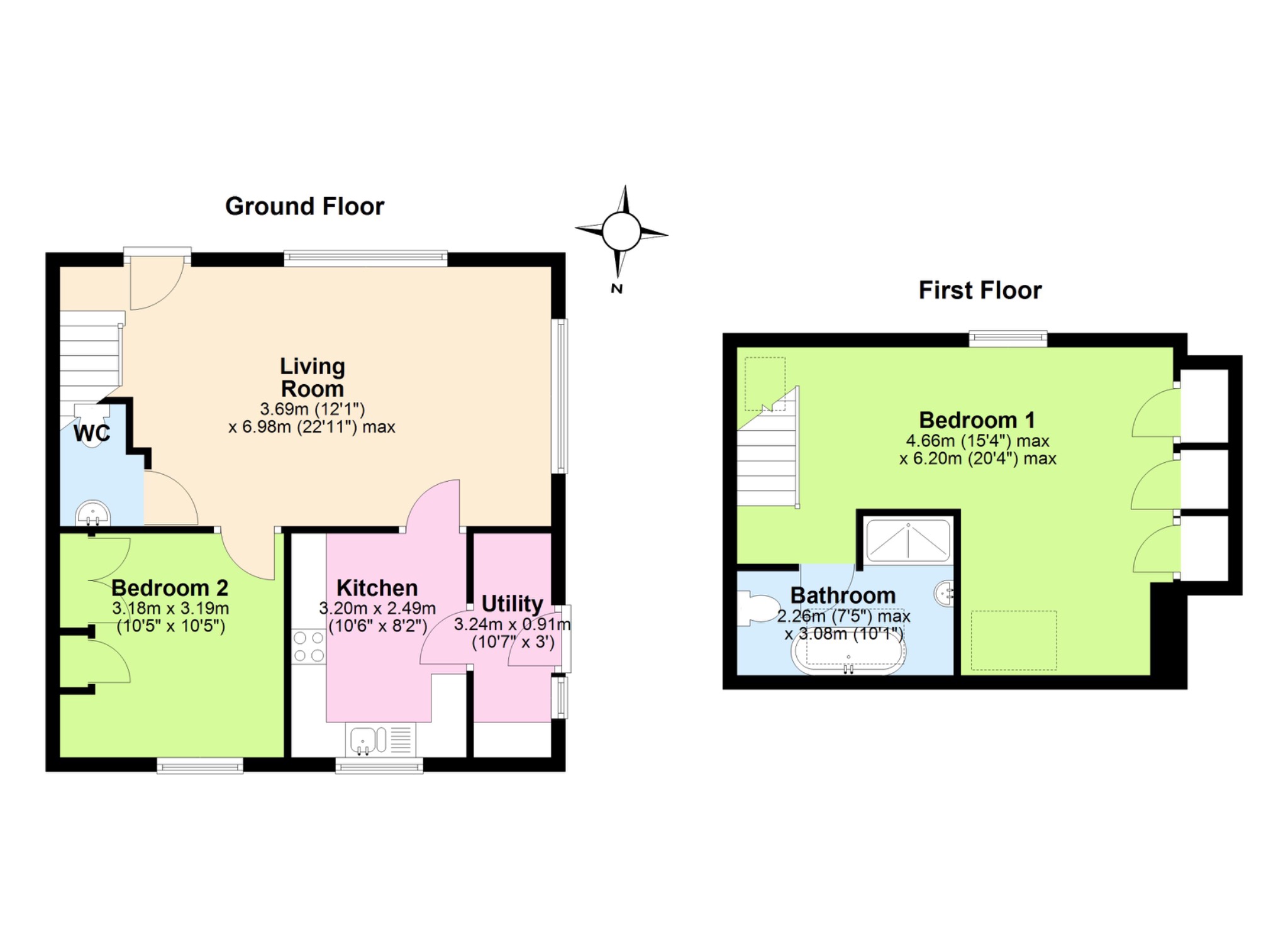 14, Seaward Road, Swanage floorplan