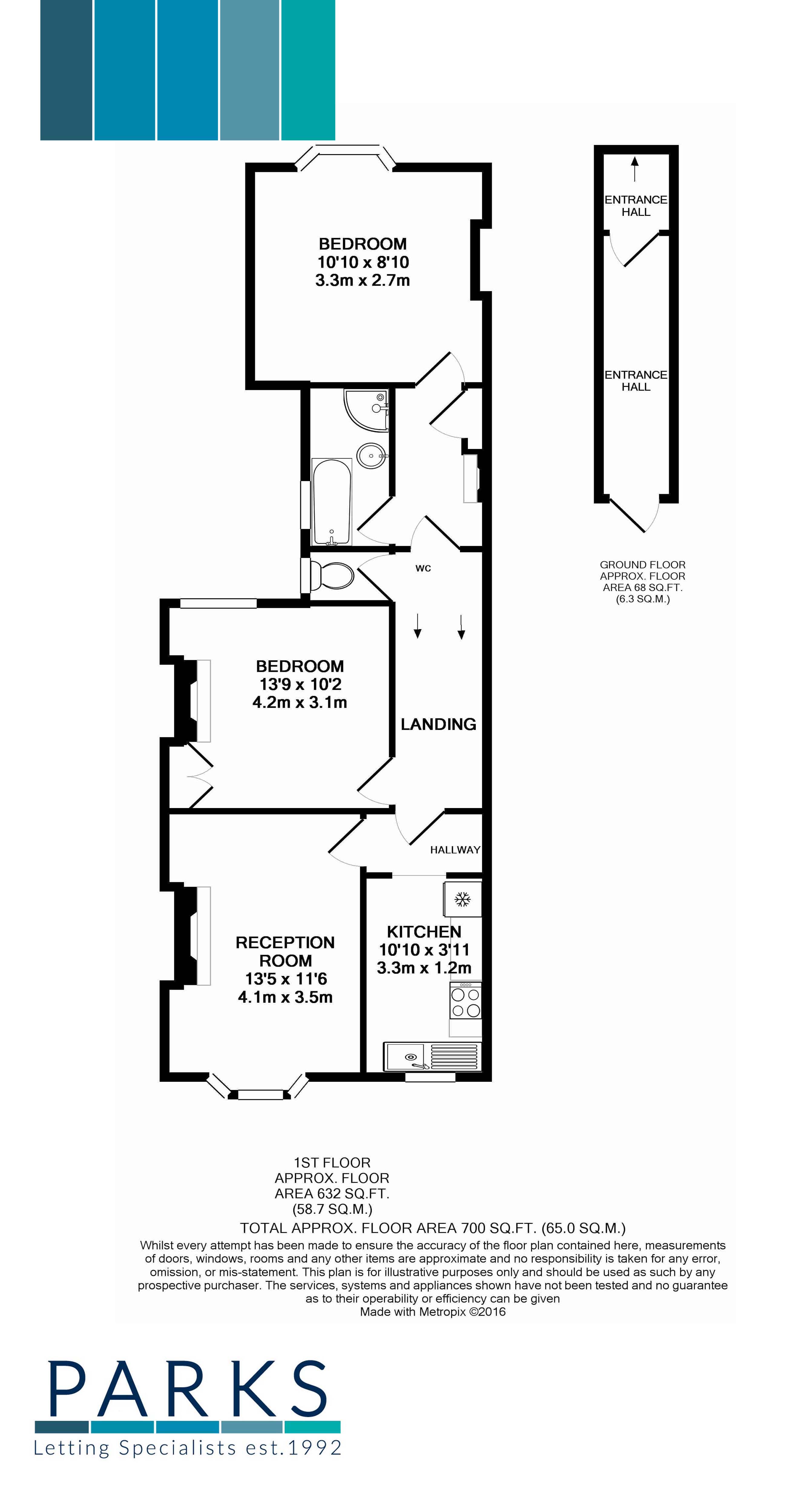 2 Bedrooms Flat to rent in Brooker Street, Hove BN3