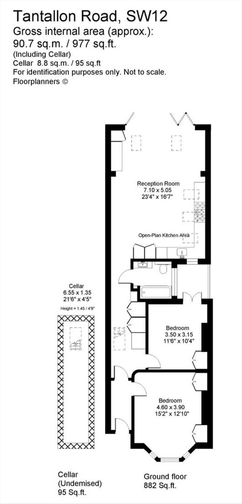 GFF, 42, Tantallon Road, London floorplan